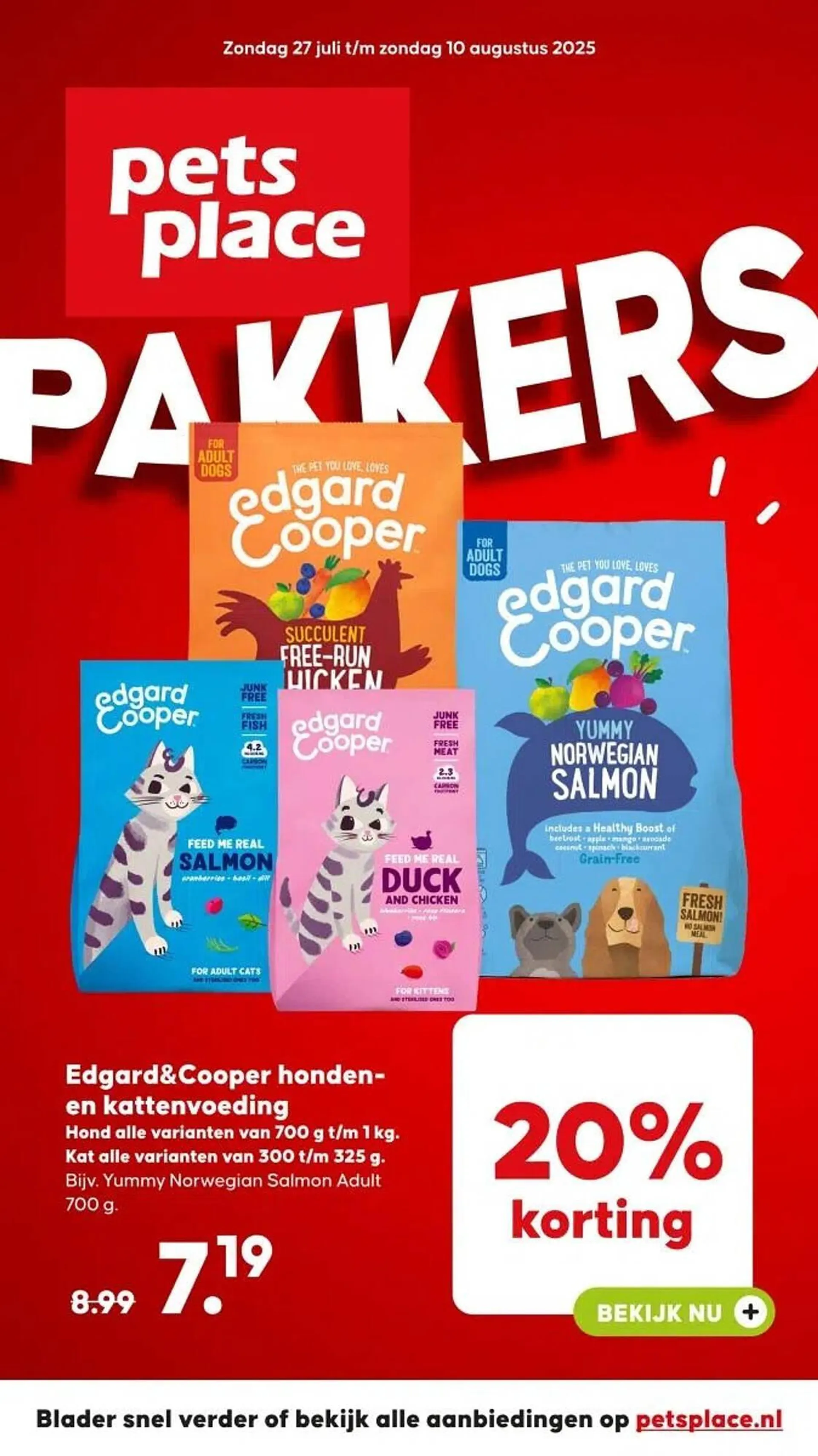 Pets Place folder van 27 juli tot 10 augustus 2025 - Folder pagina 1