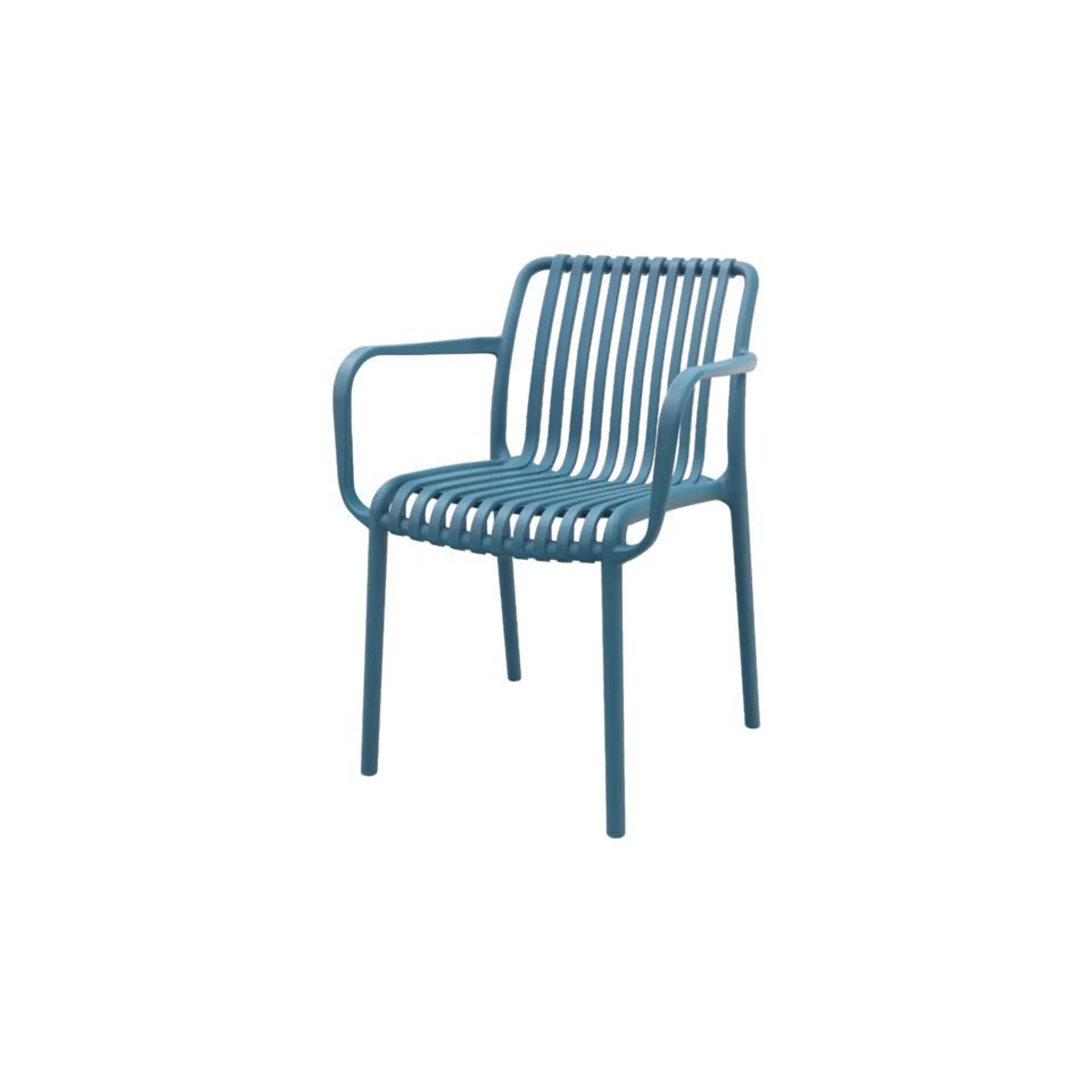 Stripe stapelbare tuinstoel - Ocean blue