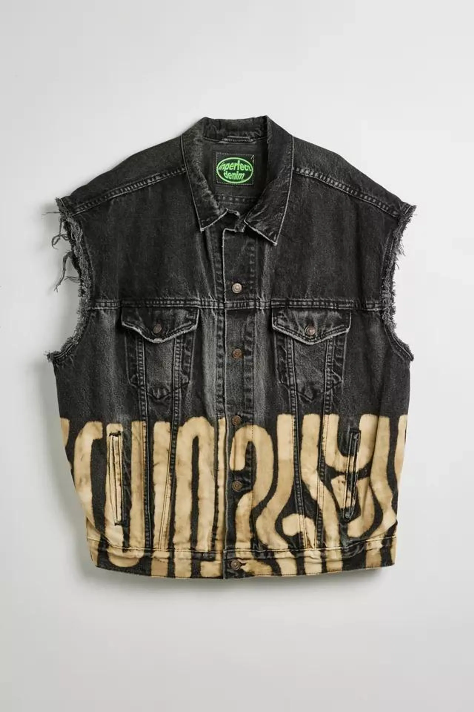 Inperfect Denim X Urban Renewal Bleach Dye Pattern Vest