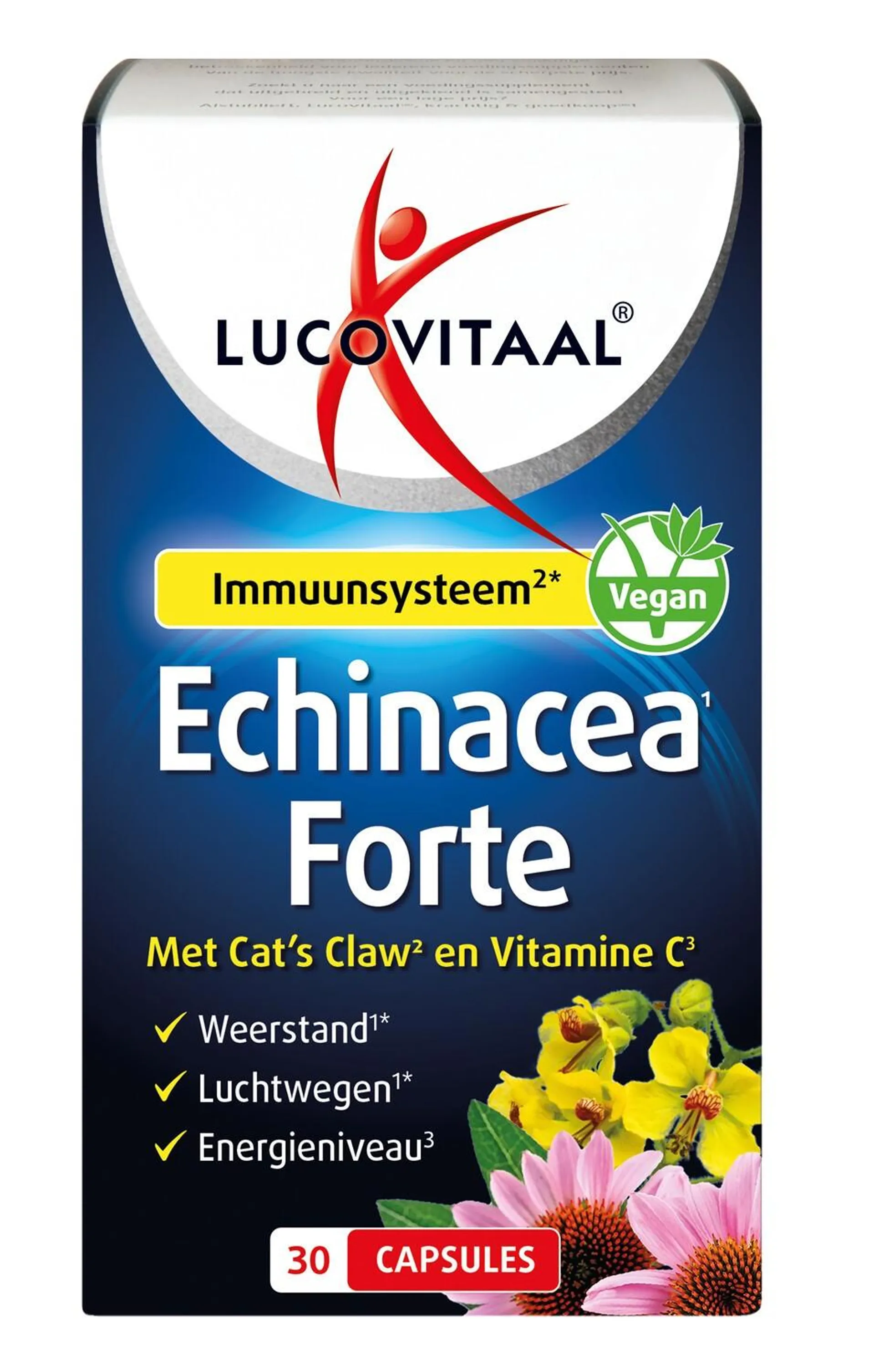 Lucovitaal Echinacea forte & cat's claw & vitamine C 30 capsules