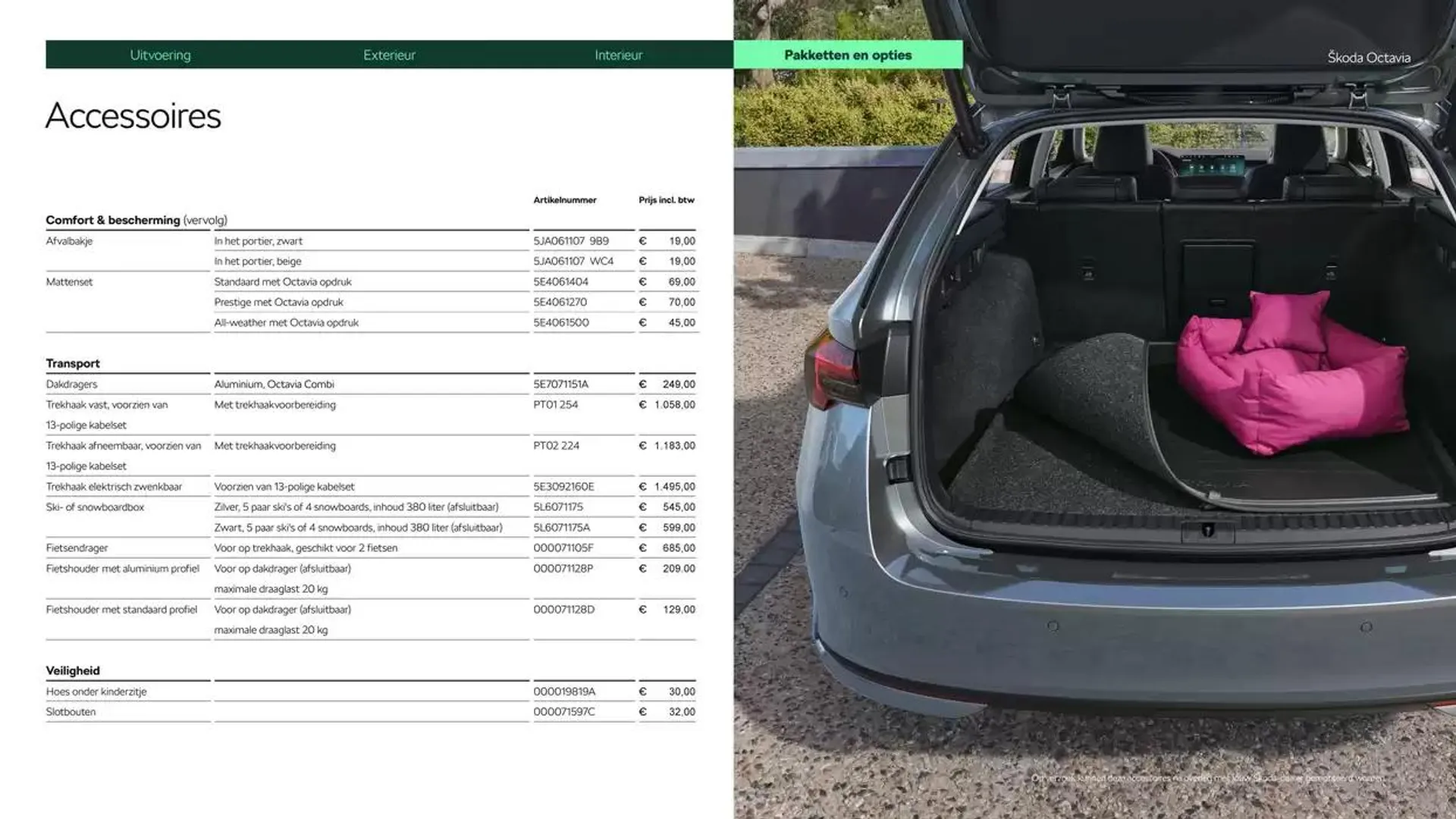 Škoda Octavia (Combi) prijslijst per 6 september 2024 van 6 december tot 6 december 2025 - Folder pagina 19