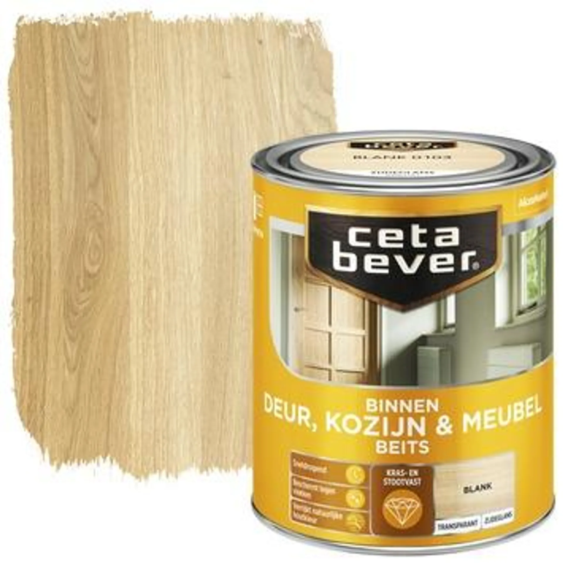 Cetabever deur, kozijn & meubelbeits transparant blank zijdeglans 750 ml