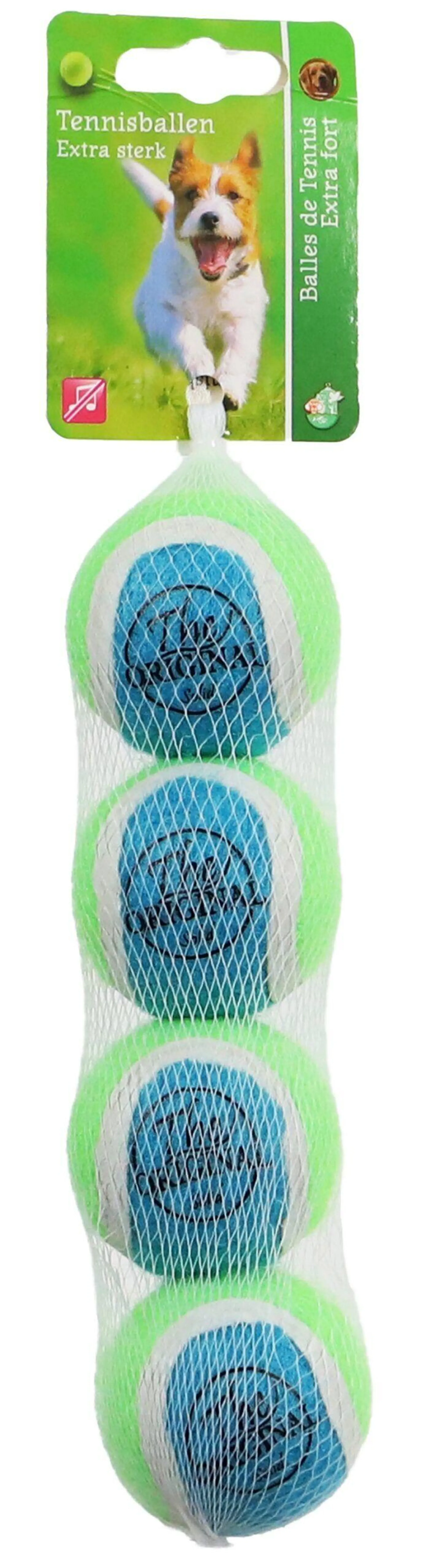 BOON Tennisbal solid s blw/grn net a 4