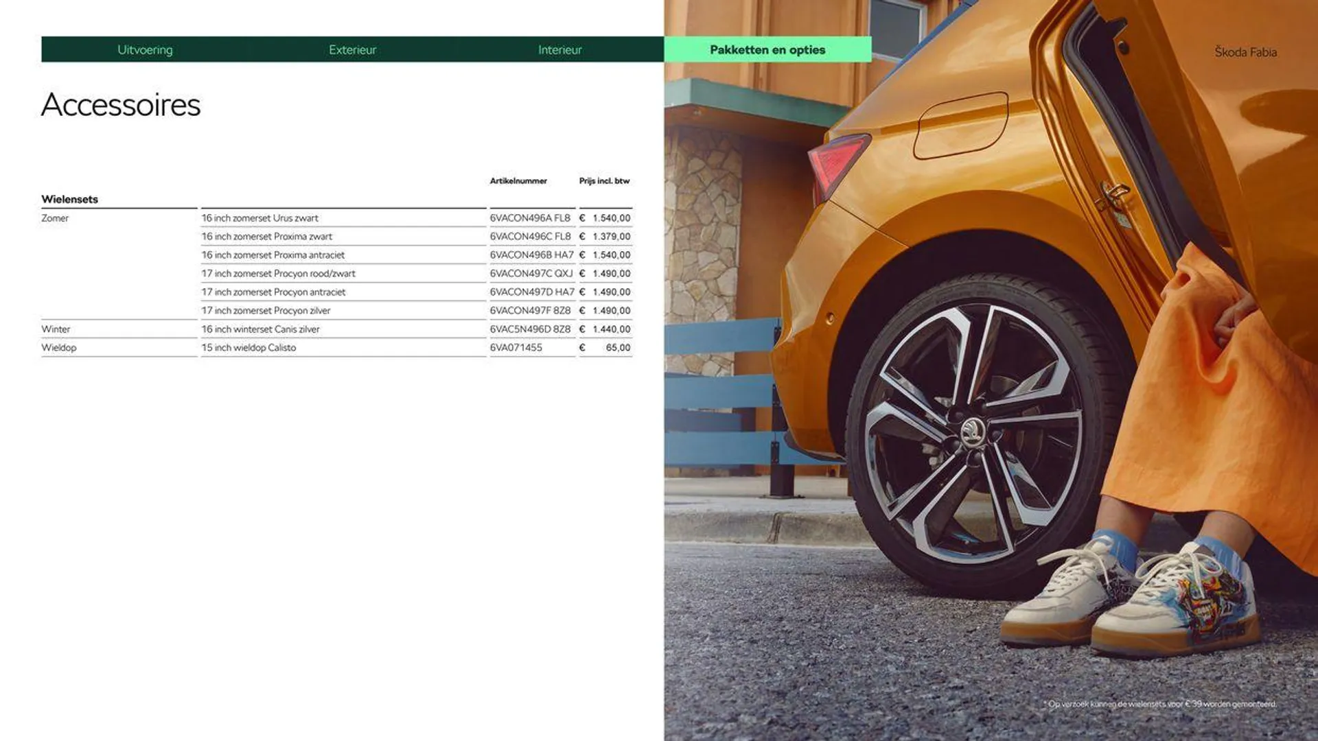 Škoda Fabia prijslijst per 19 juli 2024 van 20 juli tot 20 juli 2025 - Folder pagina 16