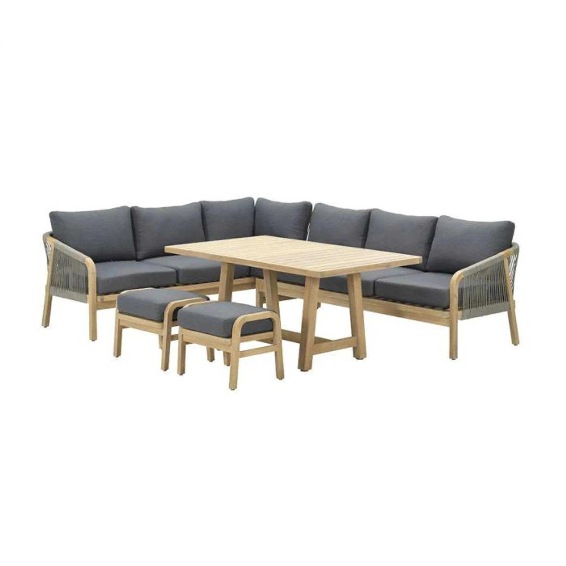 Alora lounge dining set 5-delig links - mystic grey