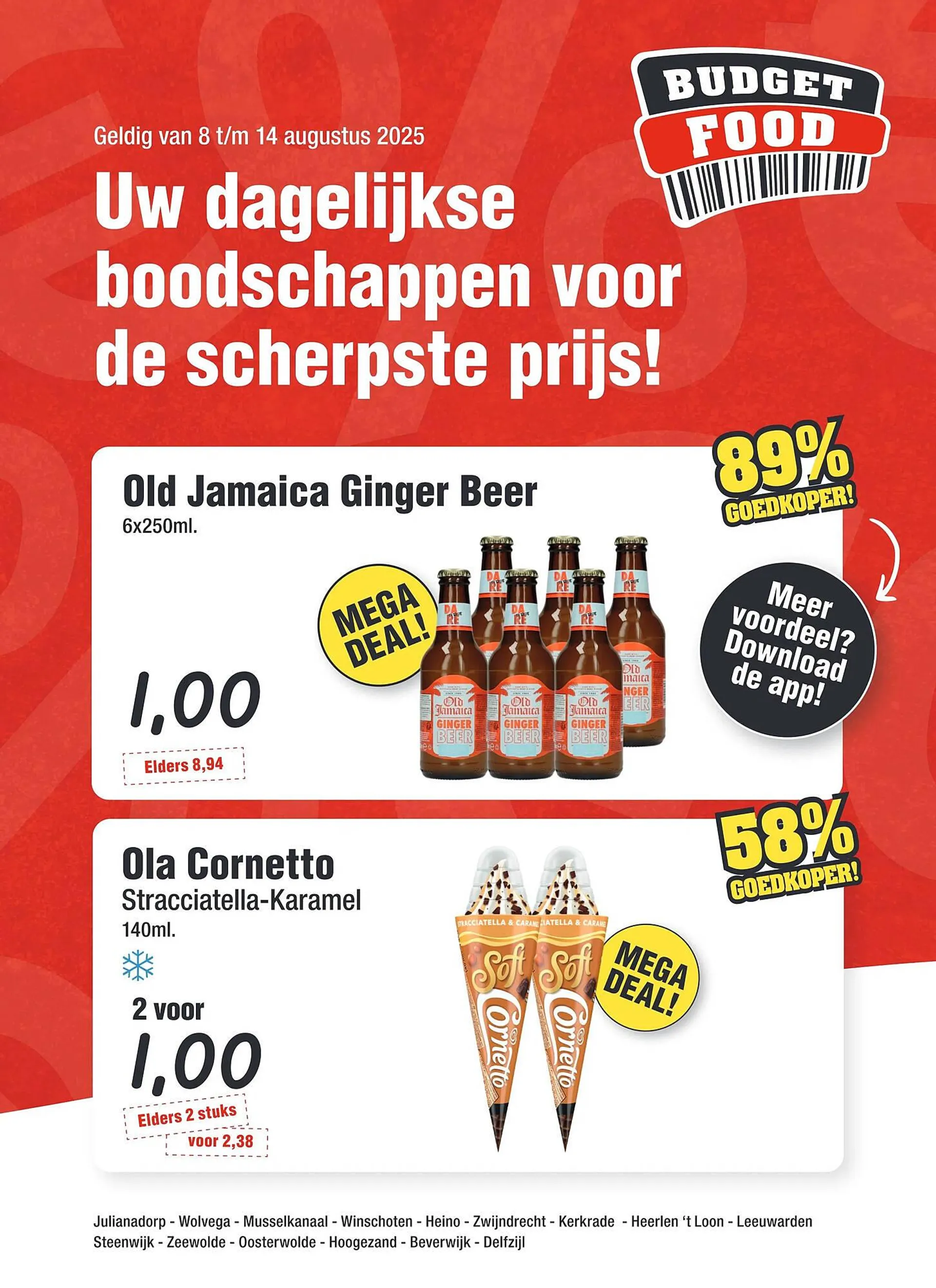 Budget Food folder van 8 augustus tot 14 augustus 2025 - Folder pagina 1