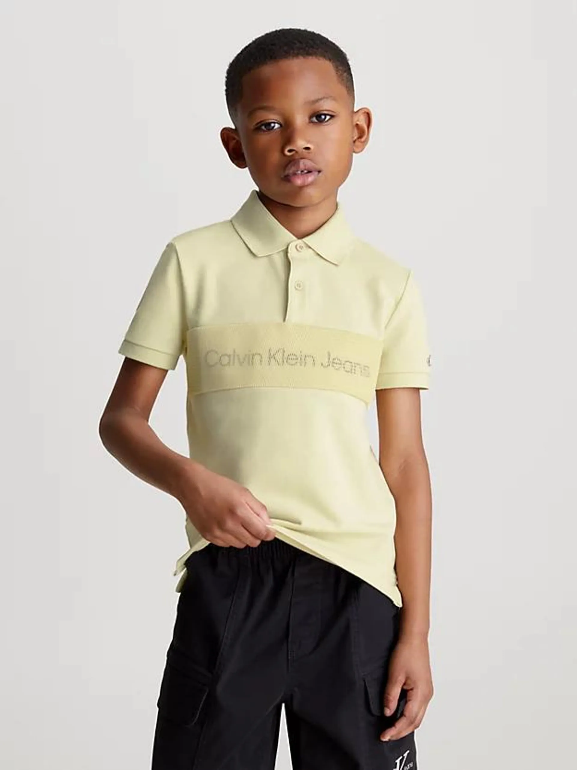 Mesh poloshirt met logo