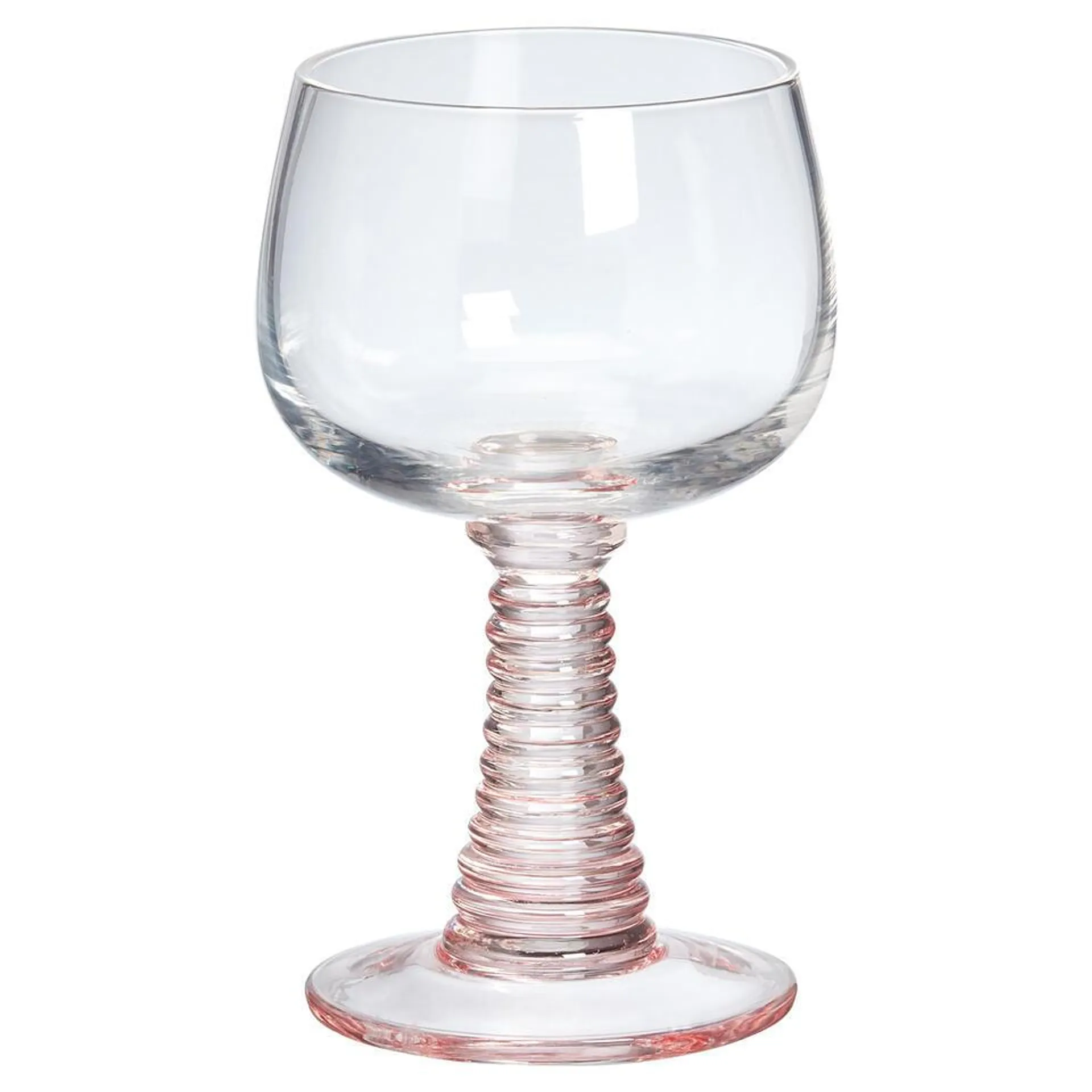 Wijnglas Ribbel Roze