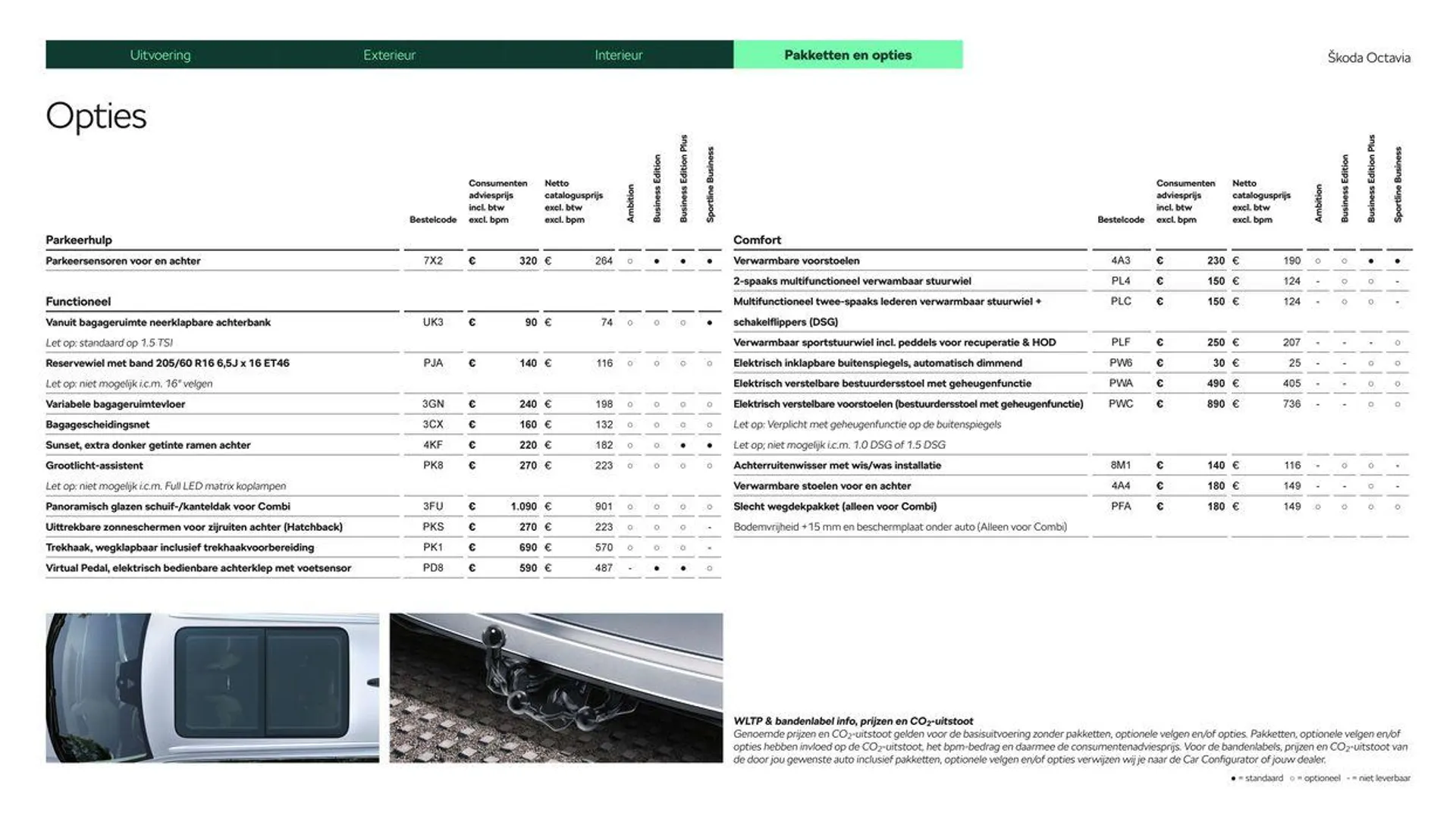 Škoda Octavia Combi prijslijst per 1 januari 2024 van 6 maart tot 6 maart 2025 - Folder pagina 18