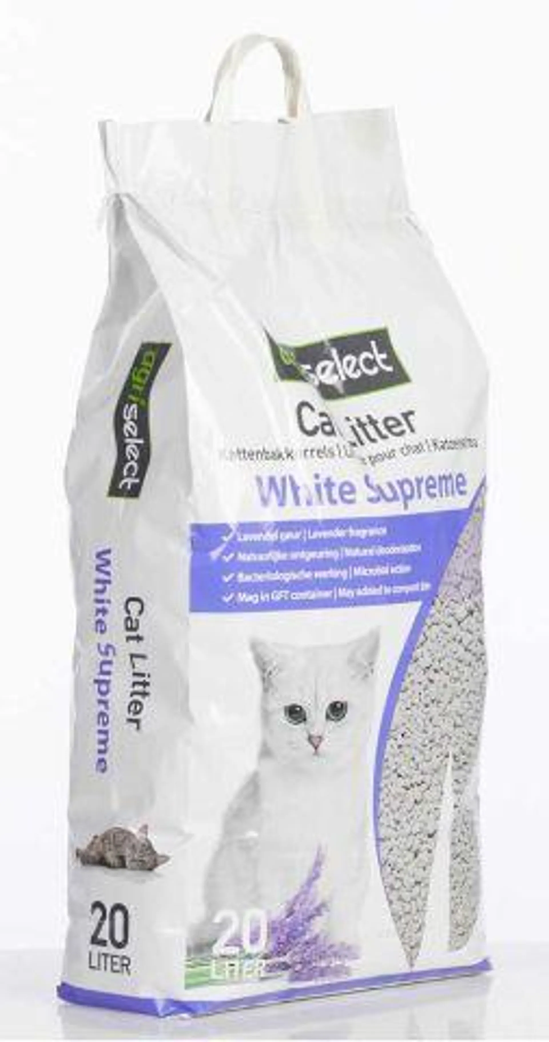 Agri Select White Supreme - Kattenbakvulling - 20 L