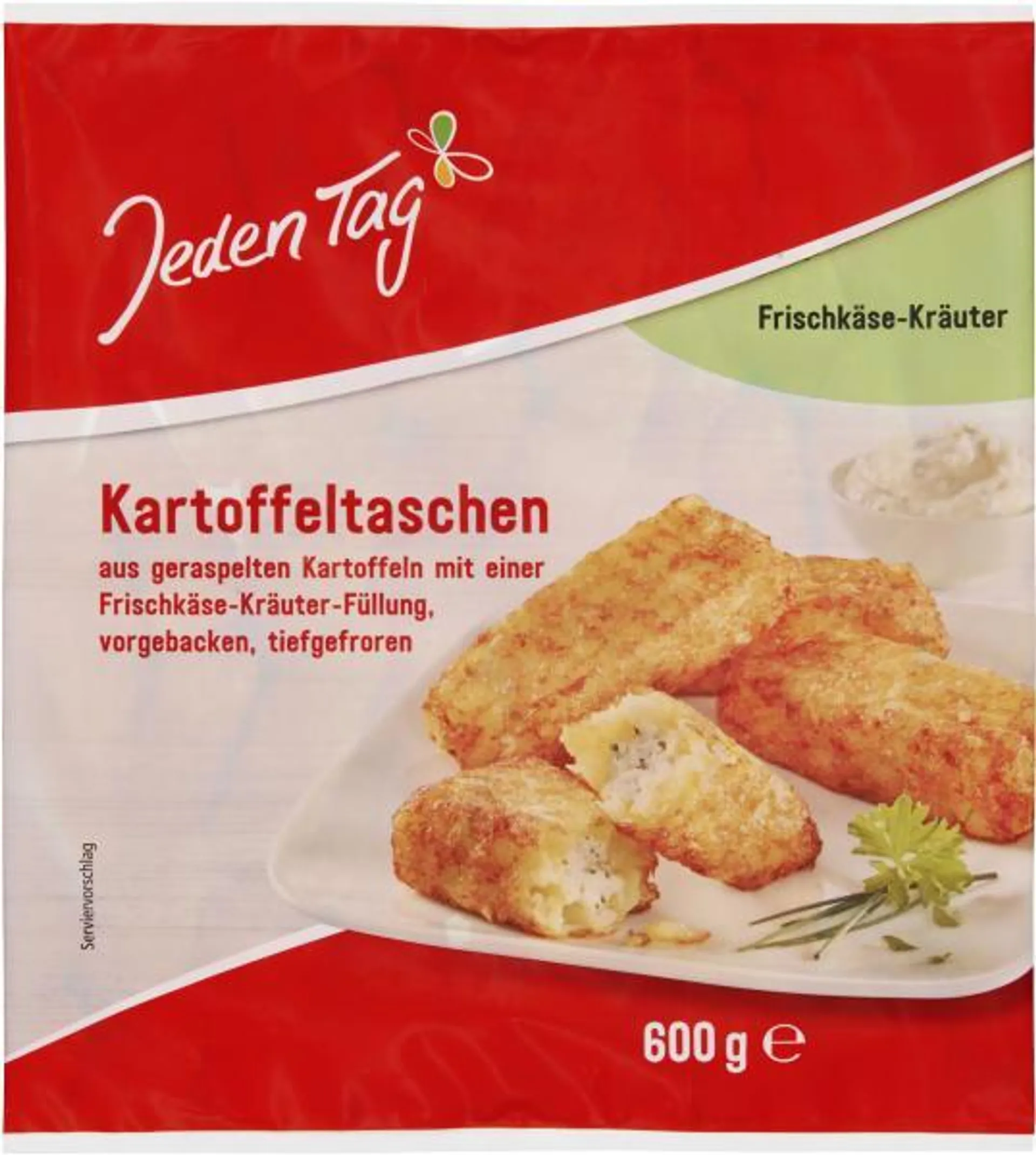 Jeden Tag Kartoffeltaschen Frischkäse-Kräuter 600 g