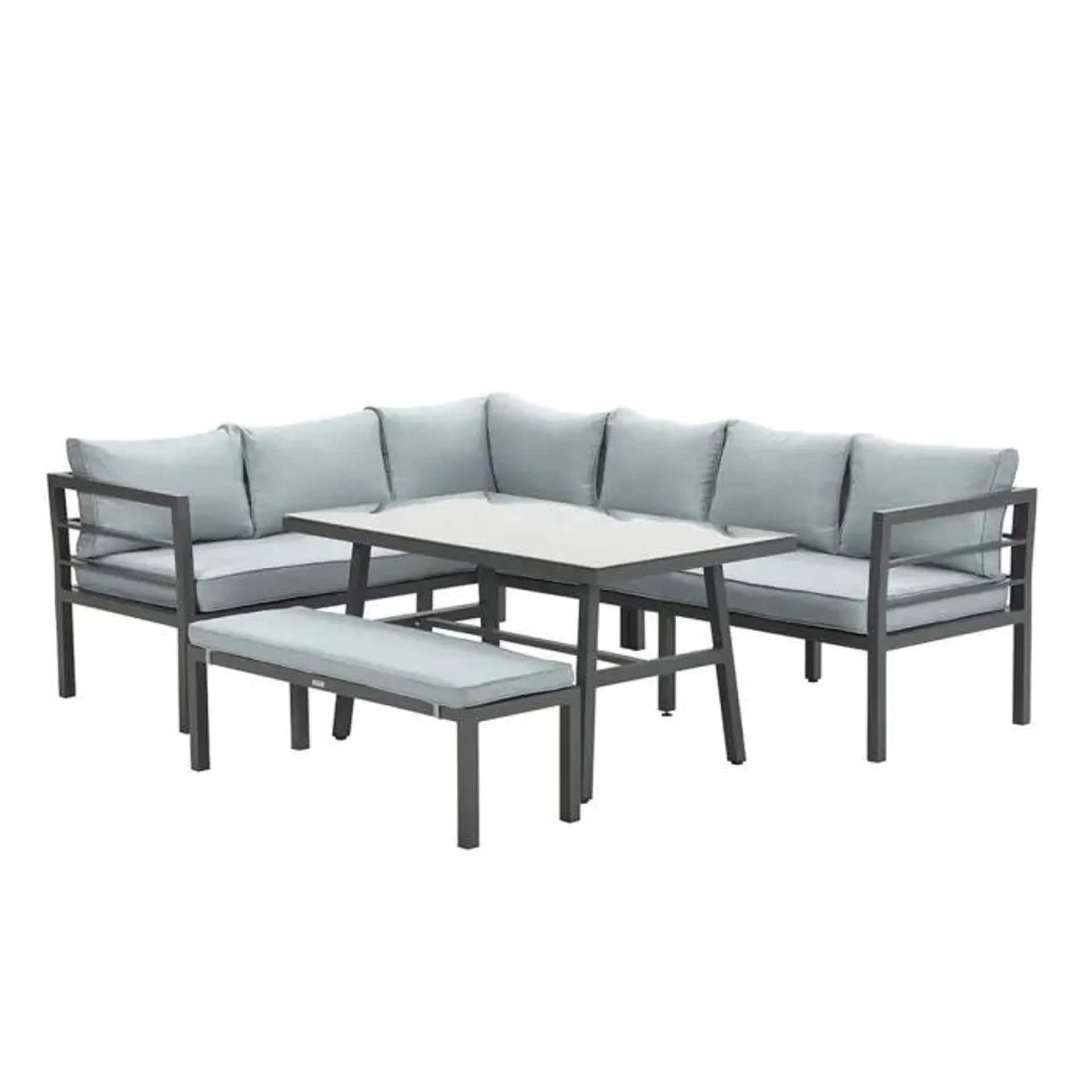 Blakes lounge dining set 4-delig - donker grijs - mint grijs