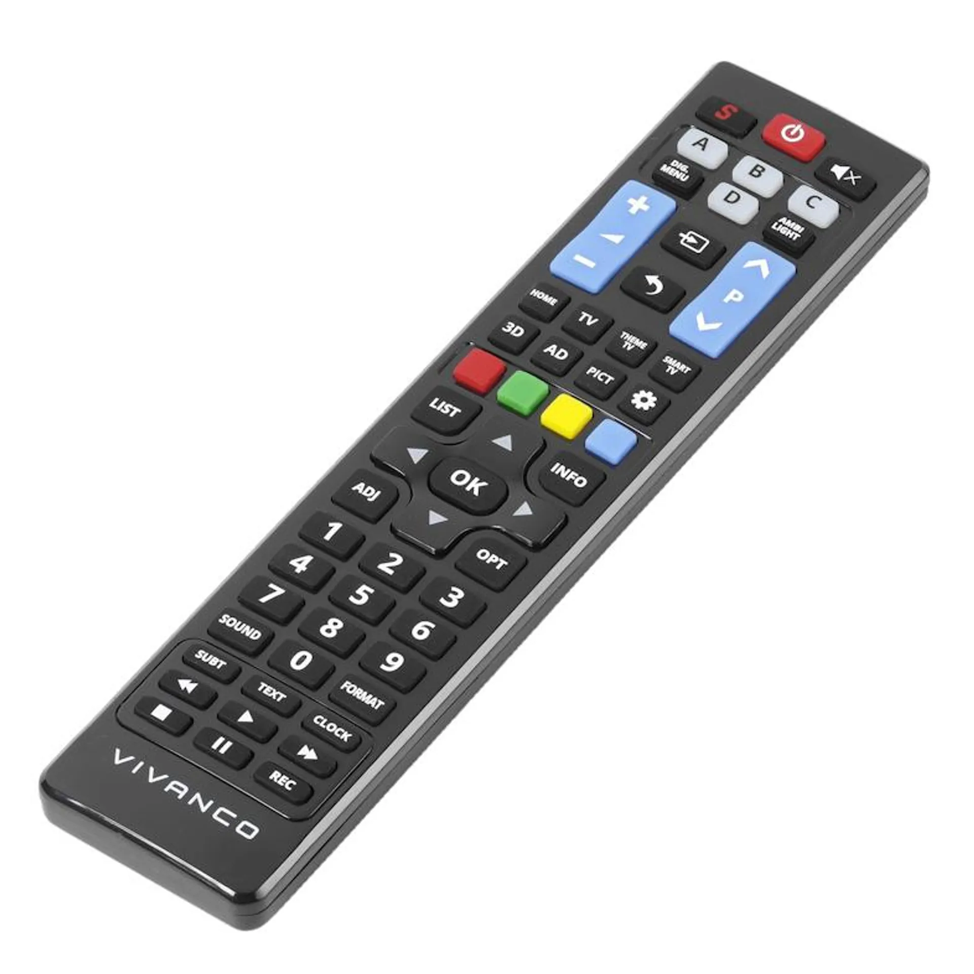 Philips 2000 universele TV-afstandsbediening voor PC 4in1 met Netflix-knop, kleur zwart