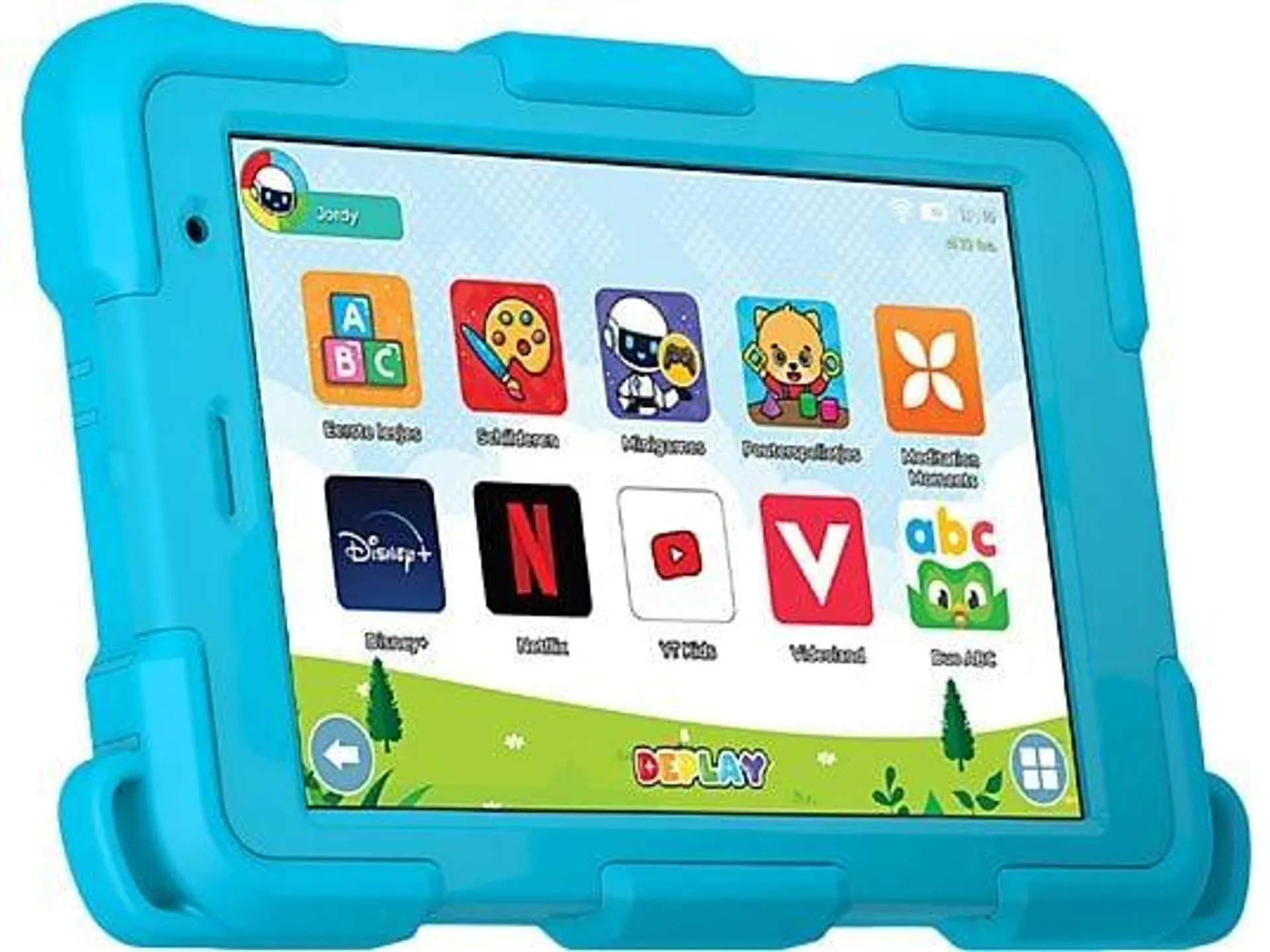 DEPLAY Kids Tablet SMART 4+ - 8 inch - 64 GB - Blauw - Wifi