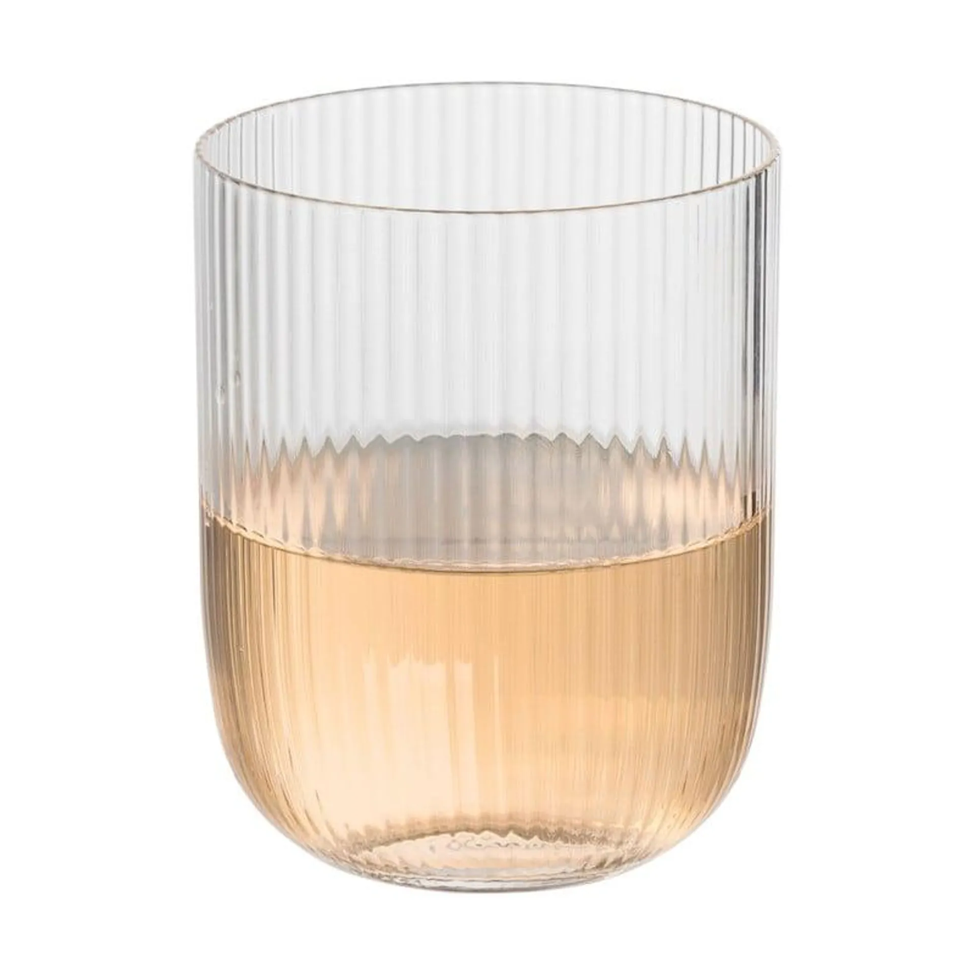 Waterglas ribbel - glas - 300 ml