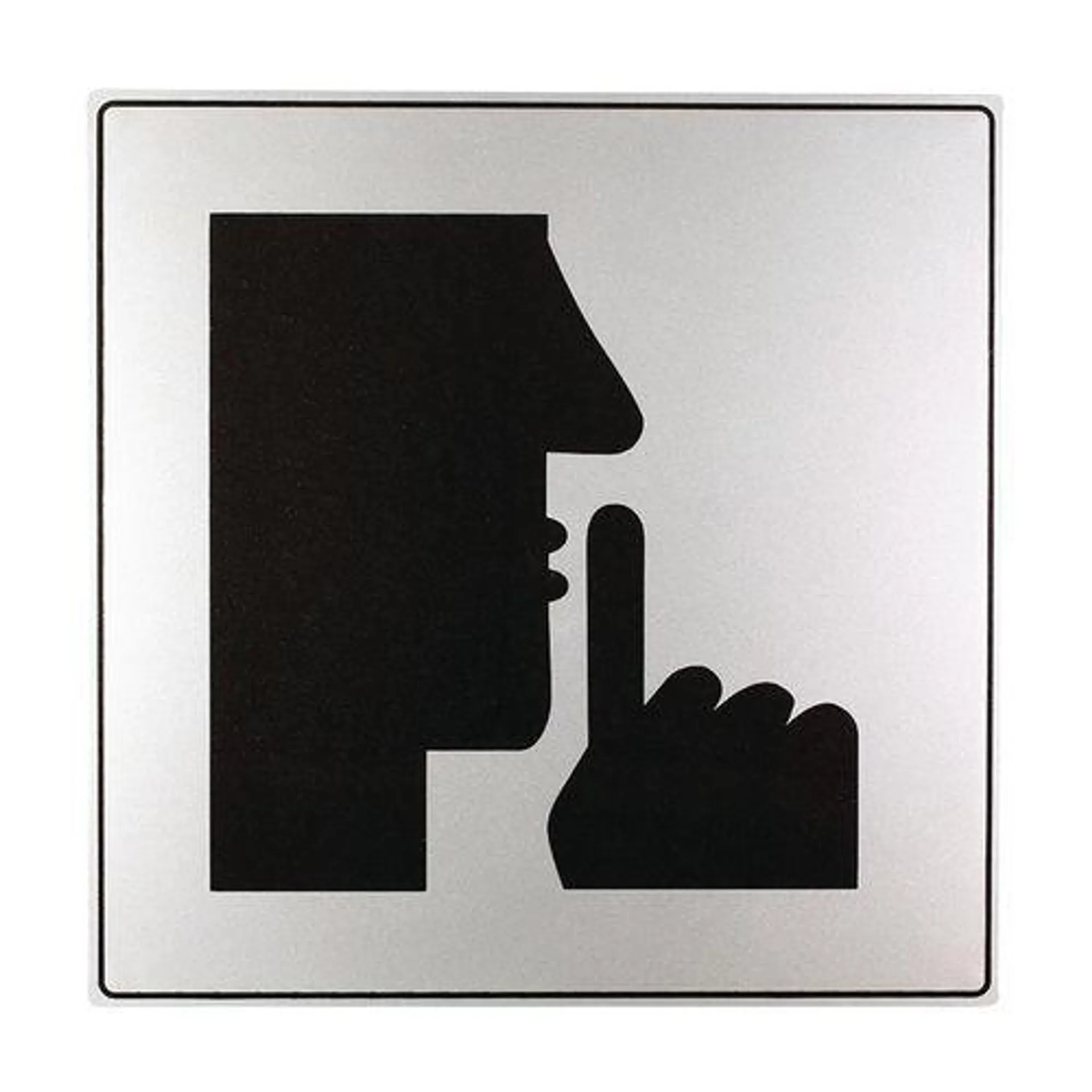 Pictogram van polystyreen ISO 7001 - Stilte