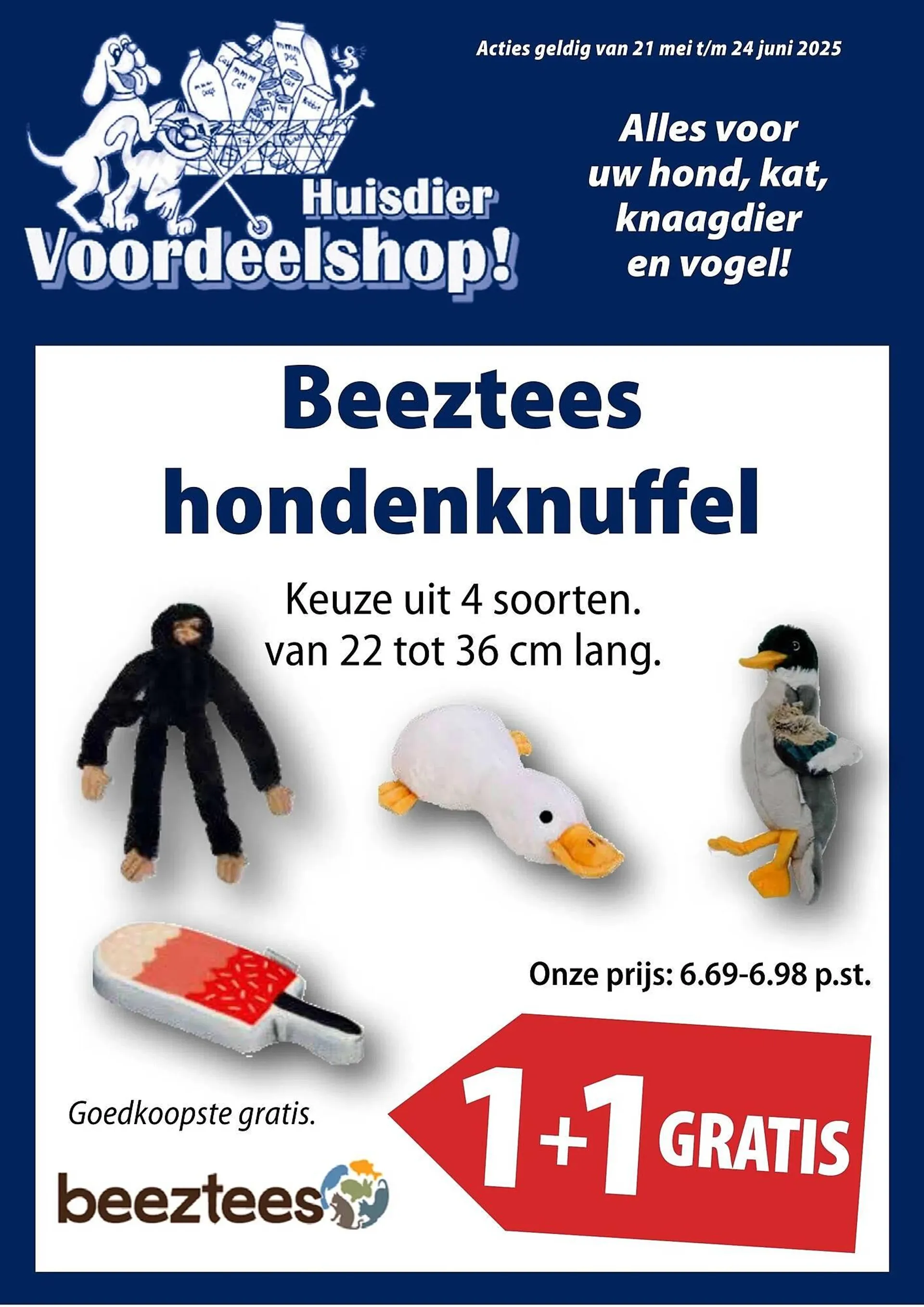 Huisdier Voordeelshop folder van 9 juni tot 24 juni 2025 - Folder pagina 1