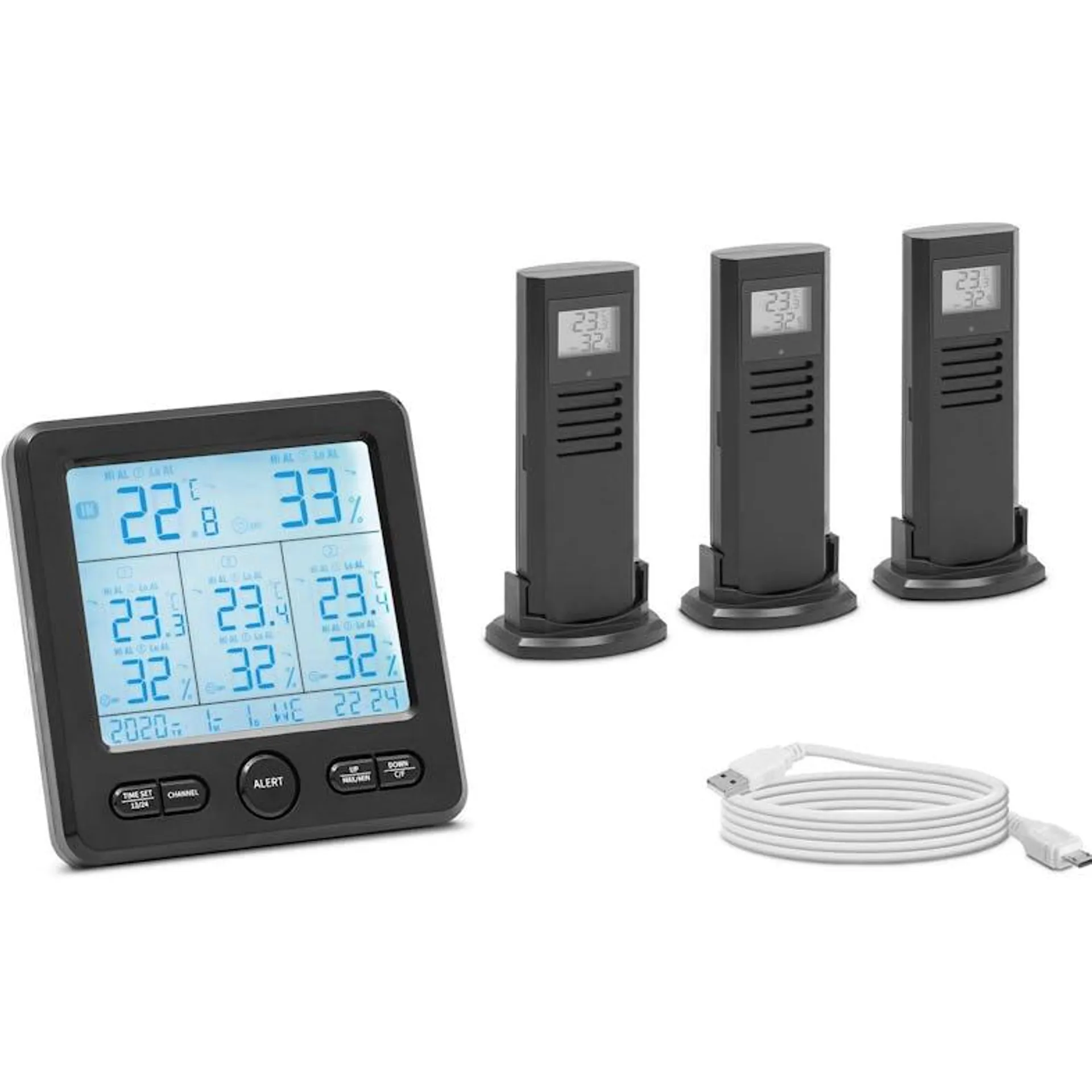 Steinberg Systems Klimaatstation - draadloos - LCD - 3 sensoren