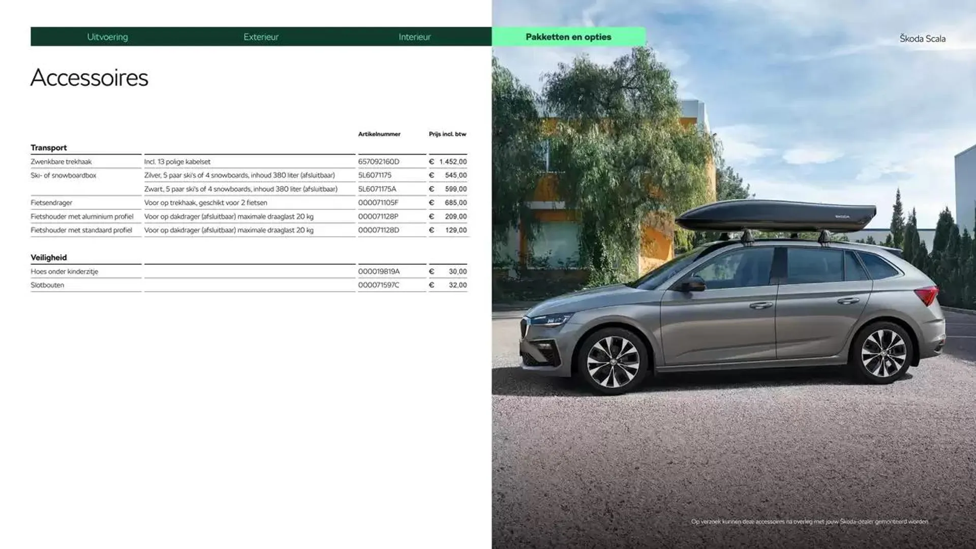 Škoda Scala prijslijst per 25 november 2024 van 27 november tot 27 november 2025 - Folder pagina 18