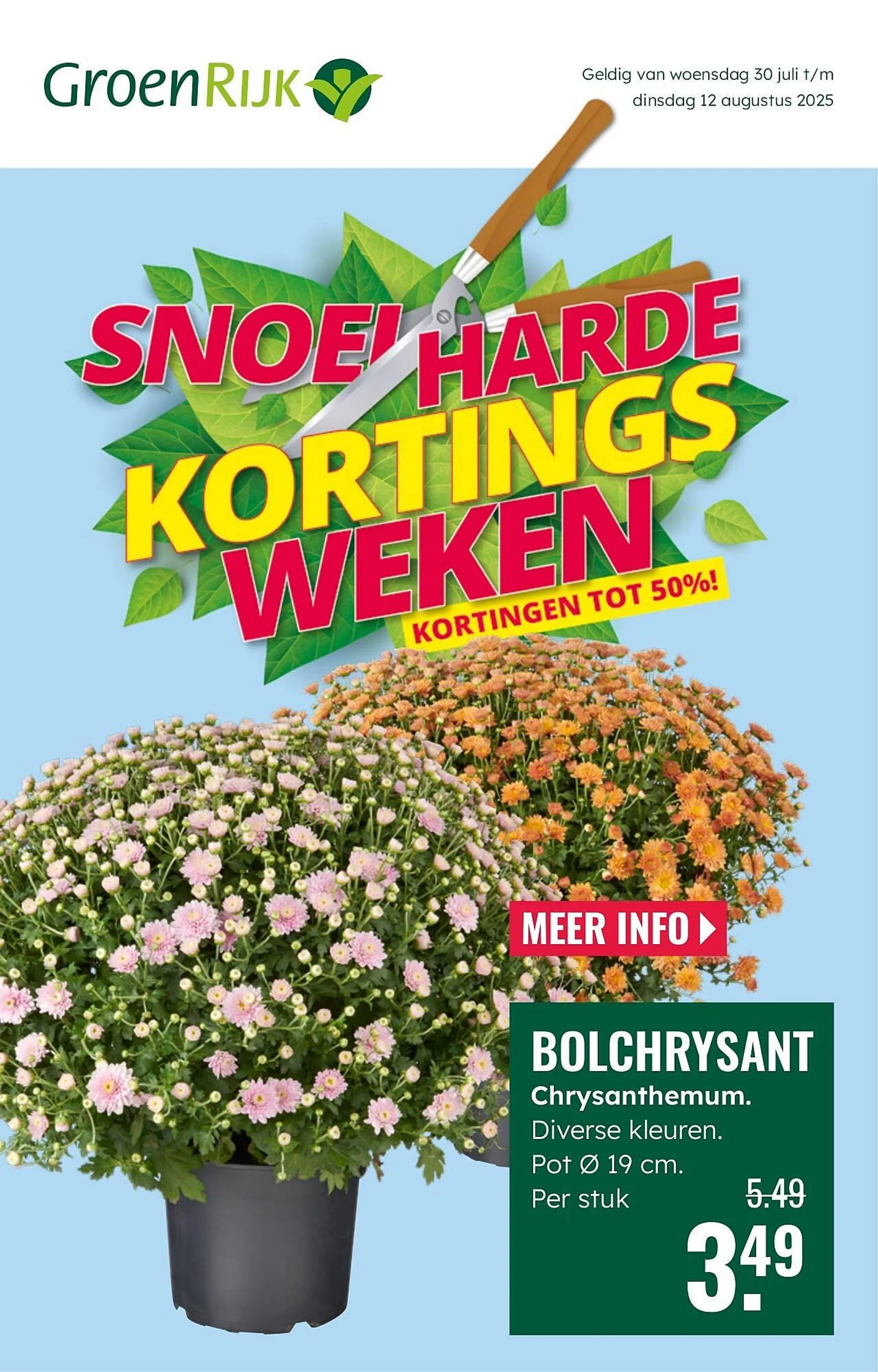 GroenRijk folder van 30 juli tot 12 augustus 2025 - Folder pagina 1
