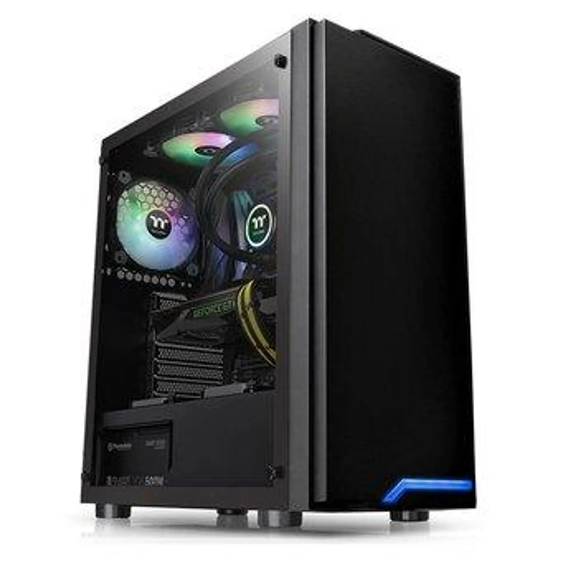 Thermaltake H100 TG Midi Tower, Zwart