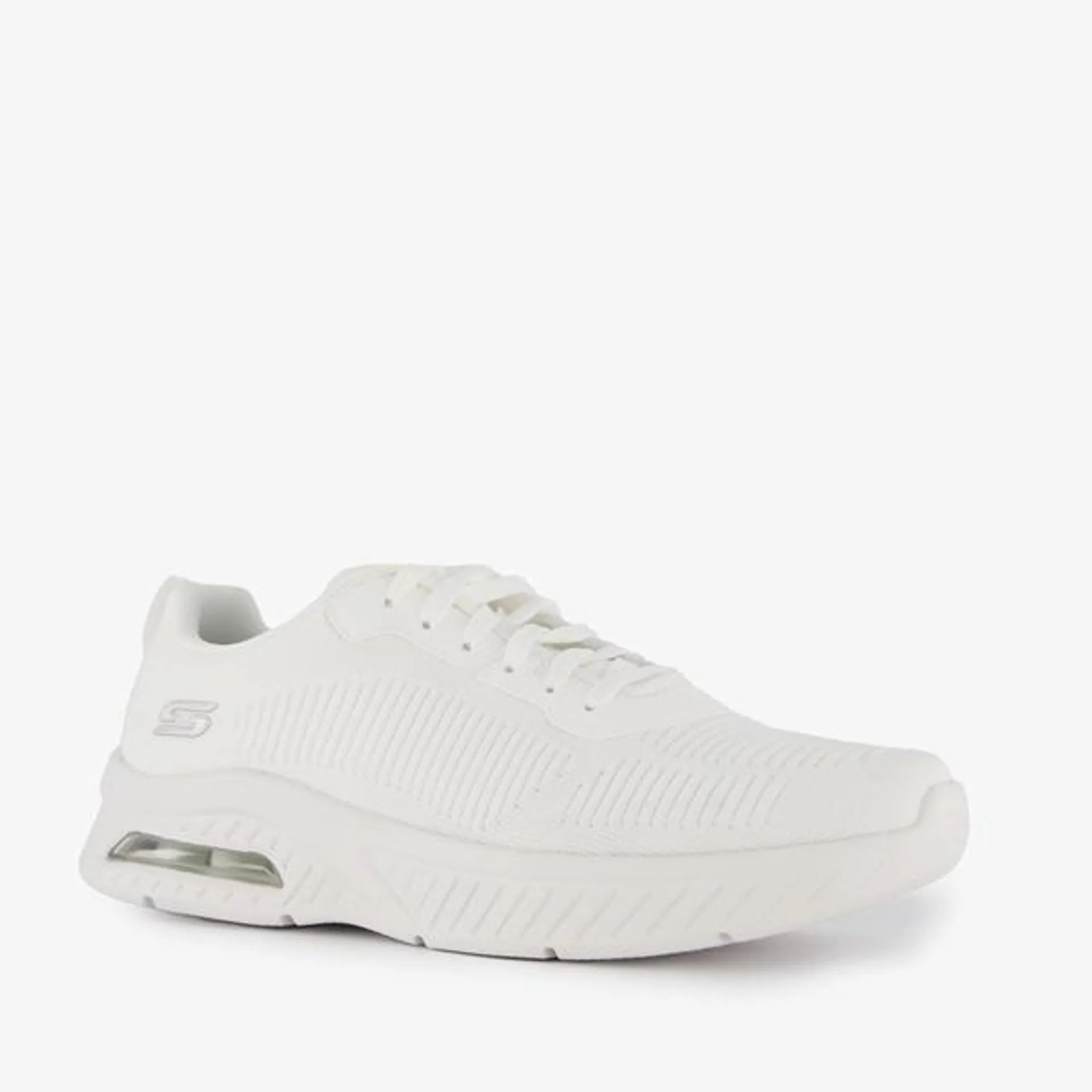 Witte Skechers Squad Air sneakers voor heren. Het ademende bovenwerk is gem...