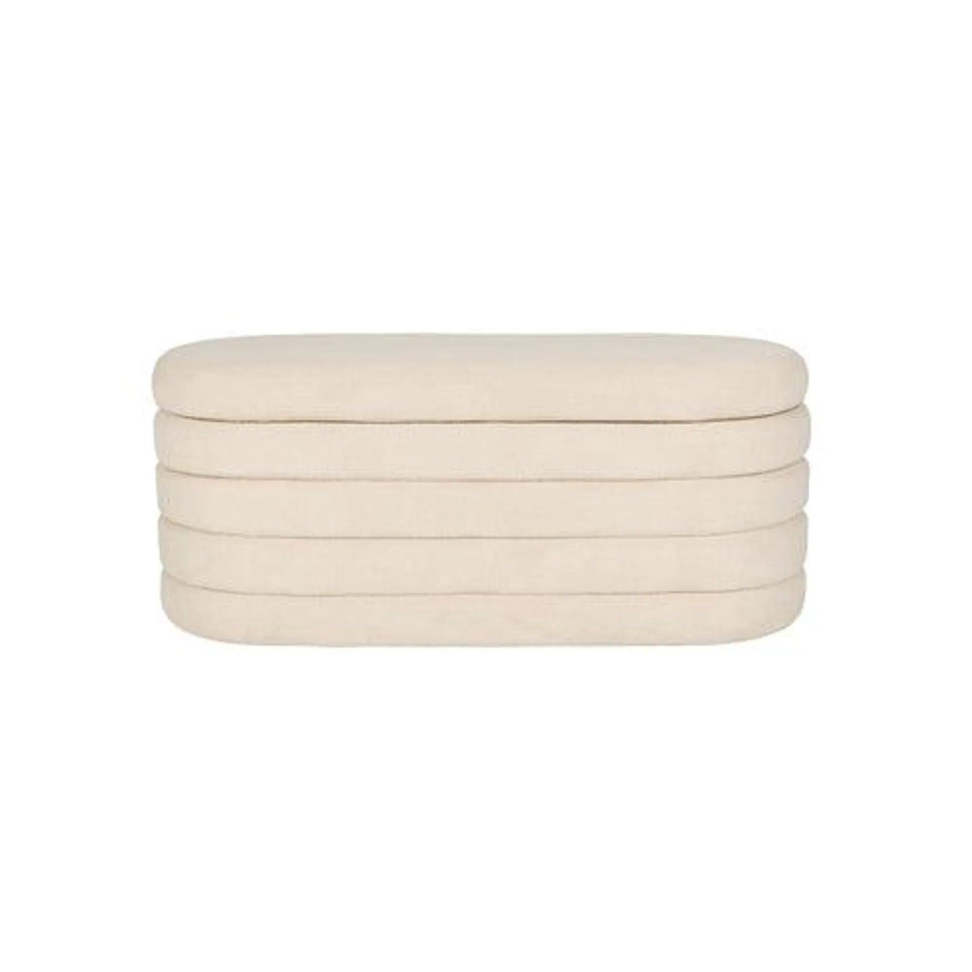Housecraft Living Zuma bankje Bouclé Wit/ Beige