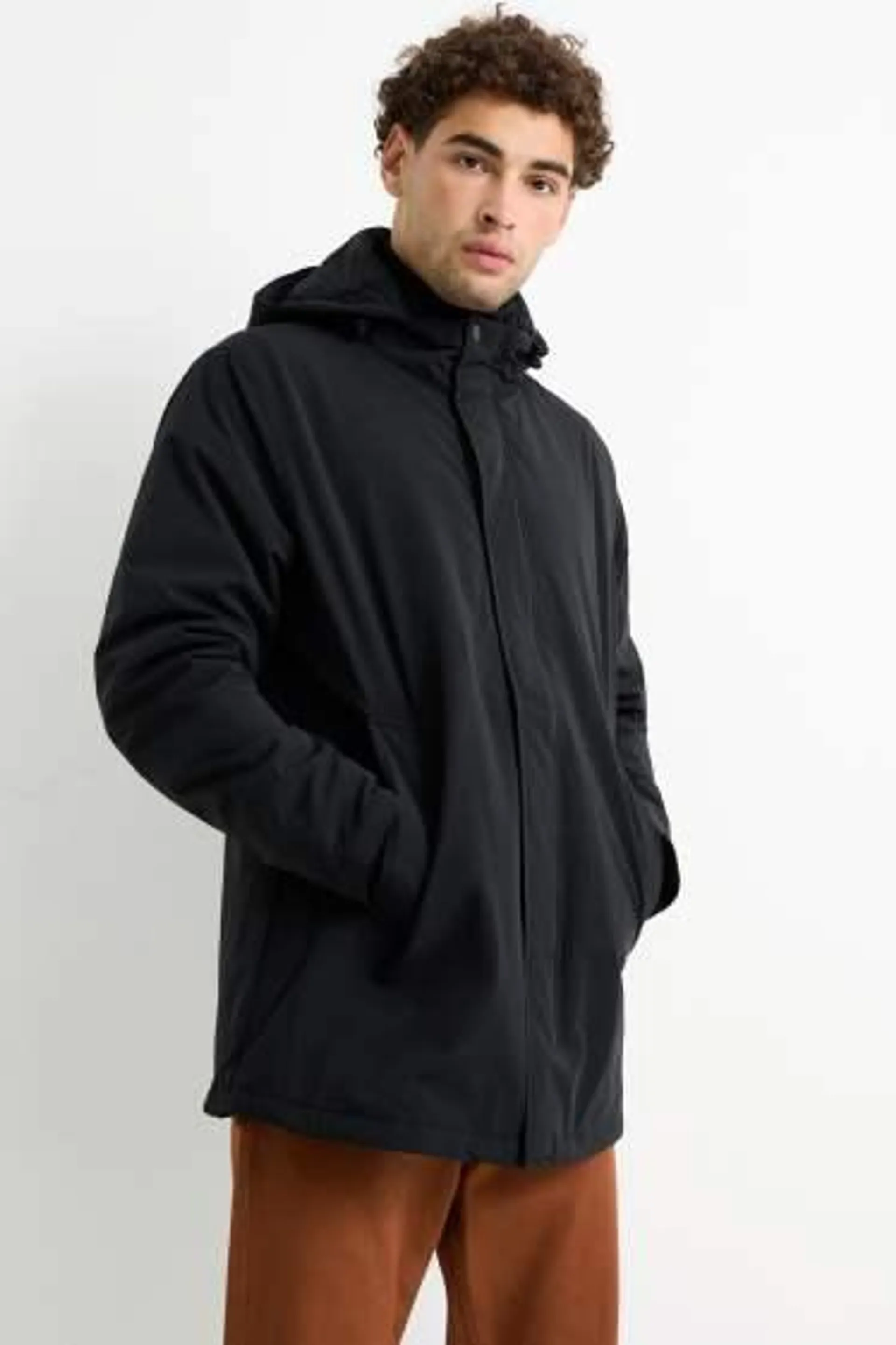 Jacket with hood - water-repellent