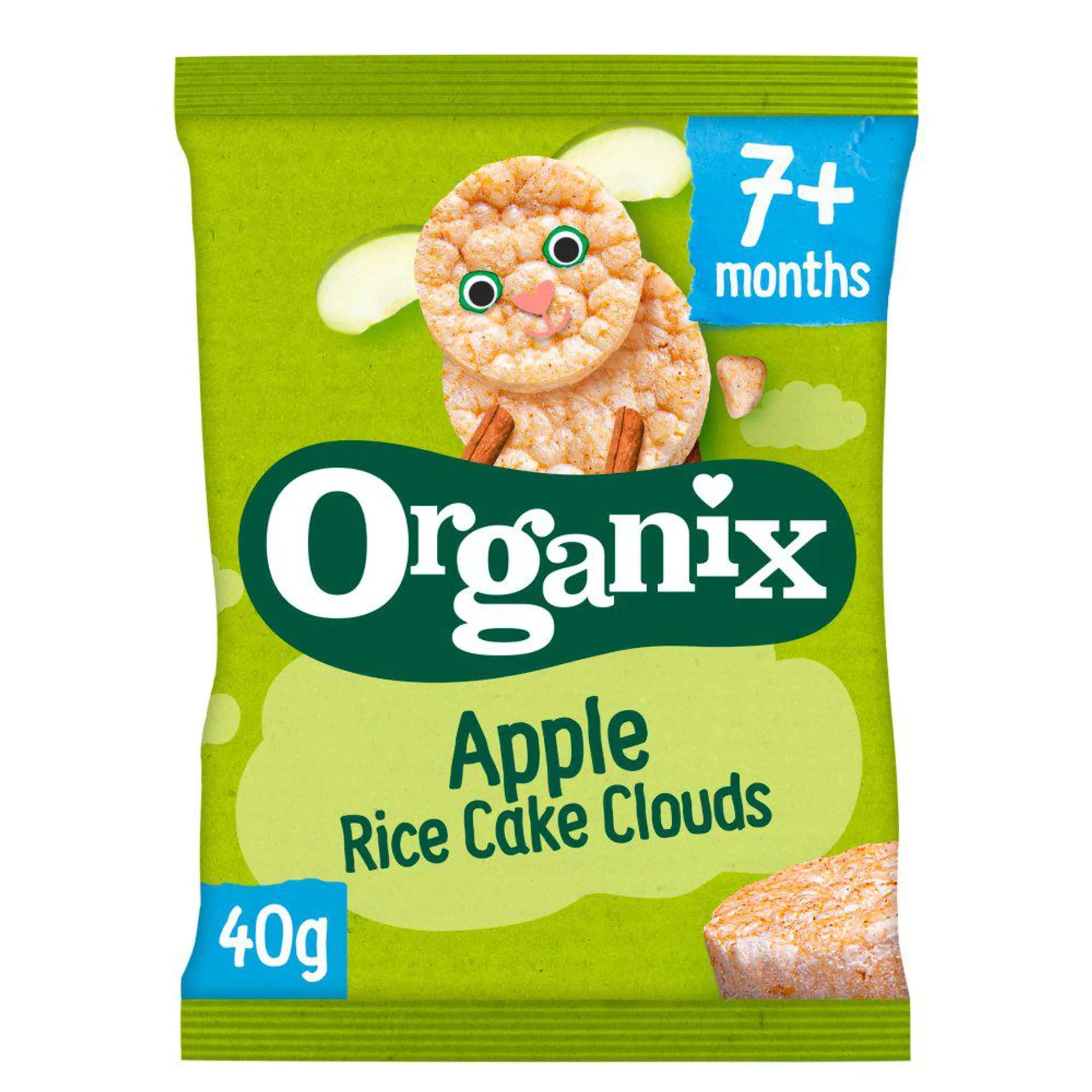 Organix Rijstwafels Apple Rice Cake Clouds 40 g