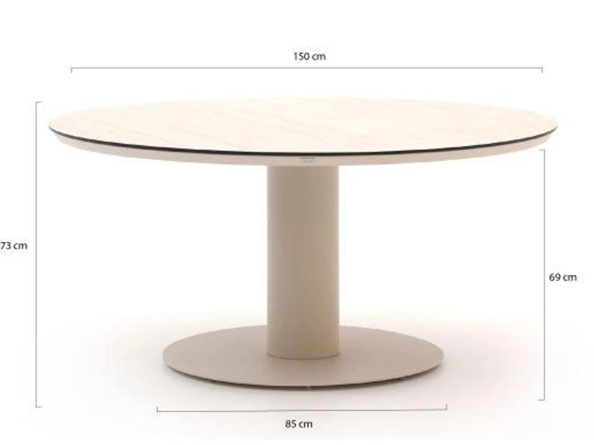Intenso Busso/La Fonte ø 150cm dining tuinset 6-delig