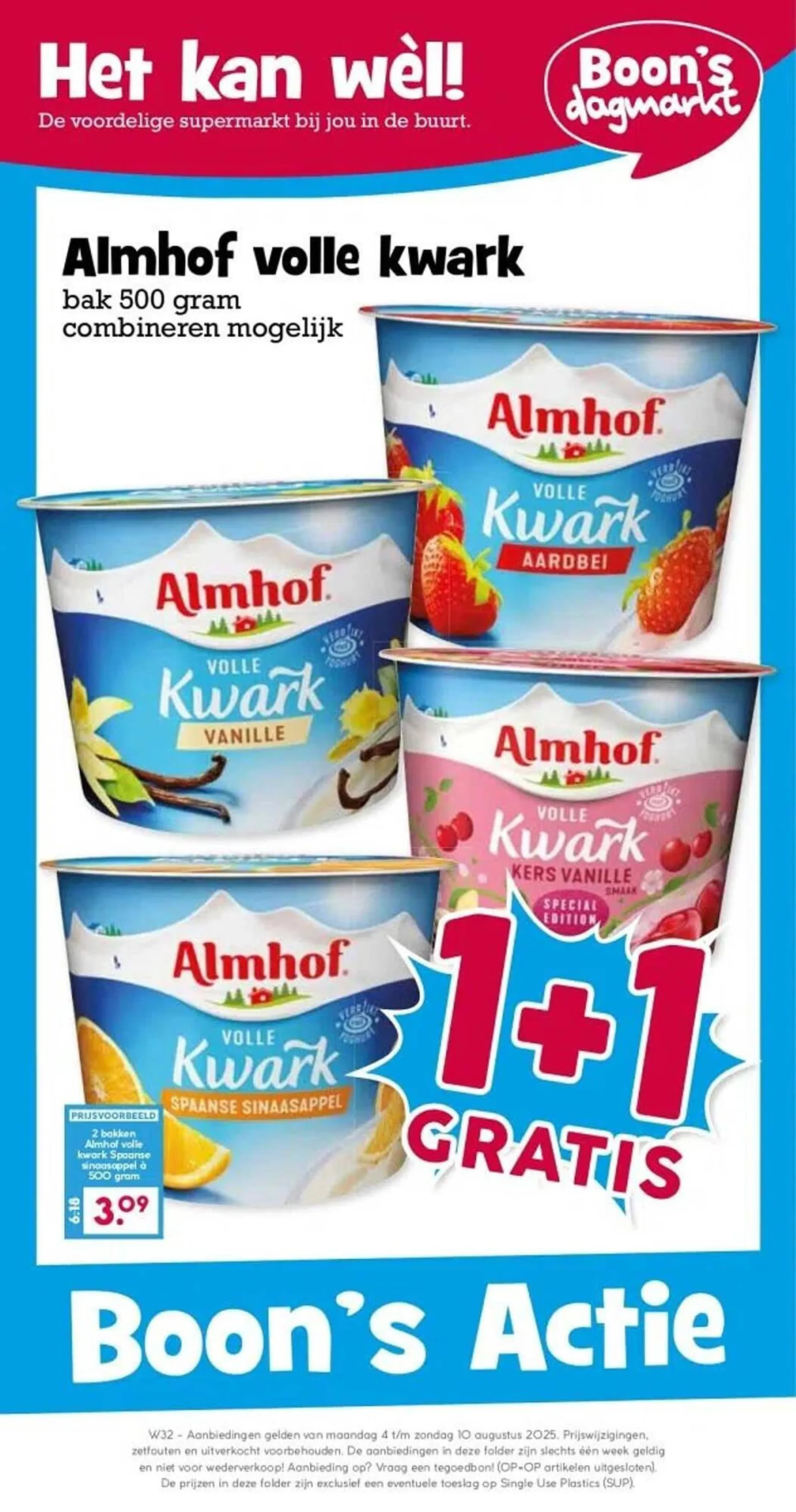Boon`s Markt folder van 4 augustus tot 10 augustus 2025 - Folder pagina 1