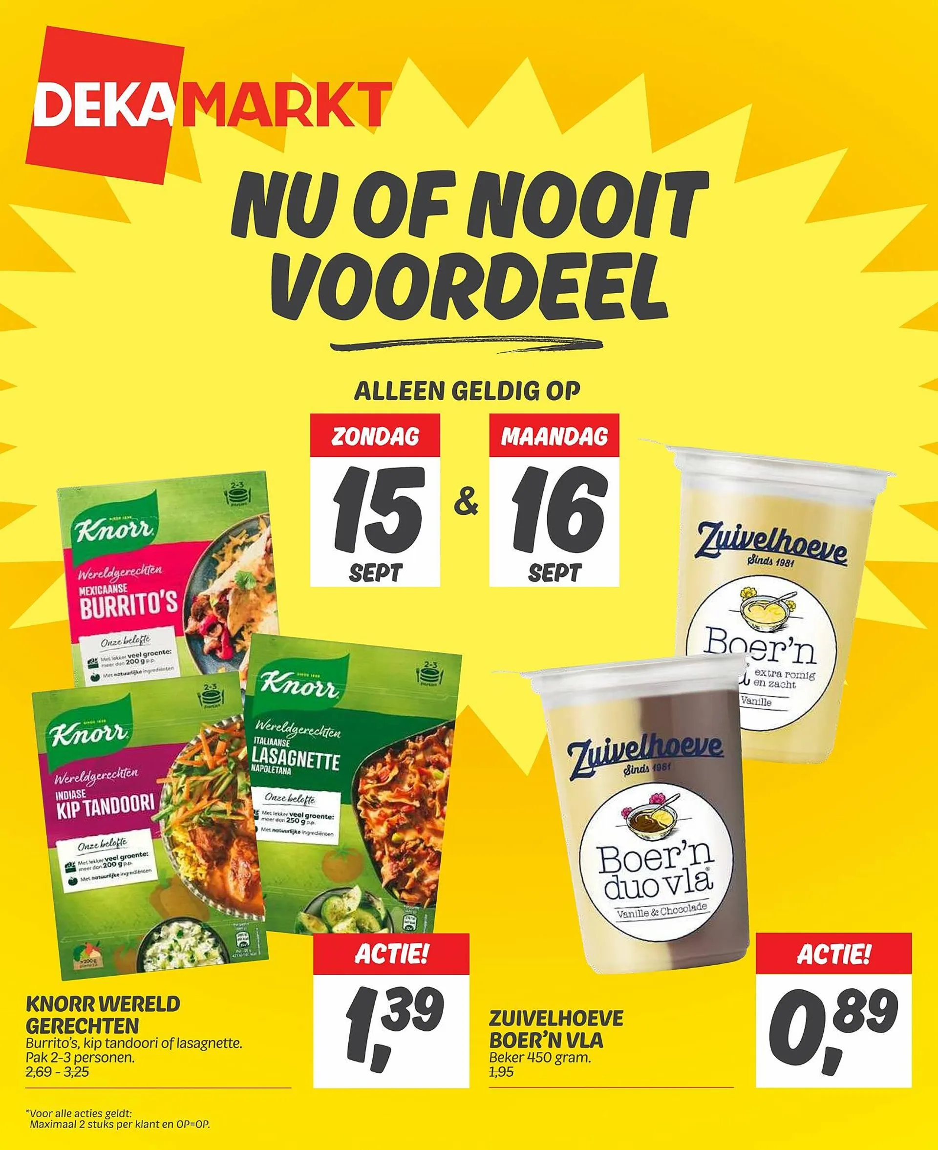 Dekamarkt folder - Nu of Nooit voordeel - 1