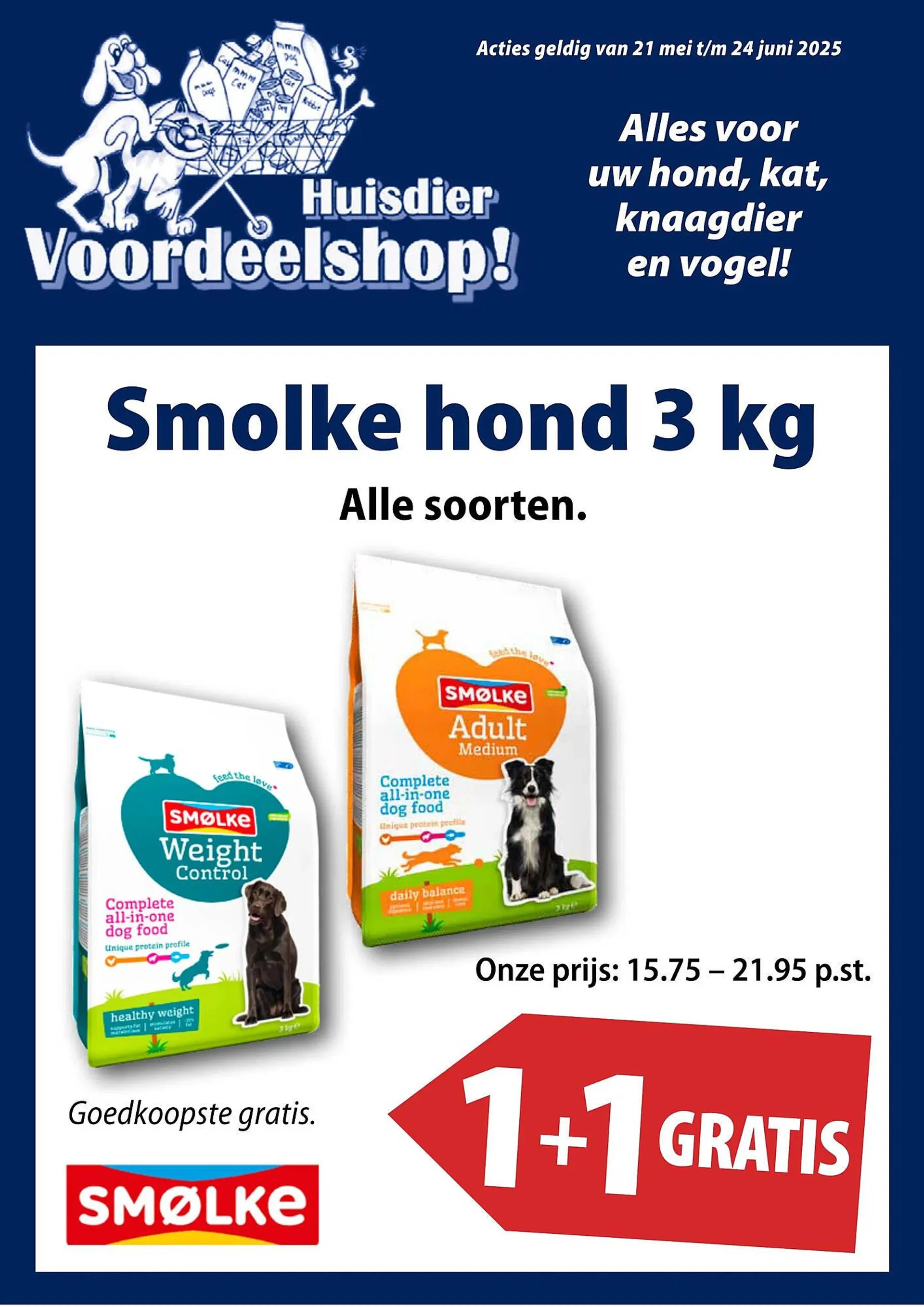Huisdier Voordeelshop folder van 21 mei tot 7 juni 2025 - Folder pagina 1