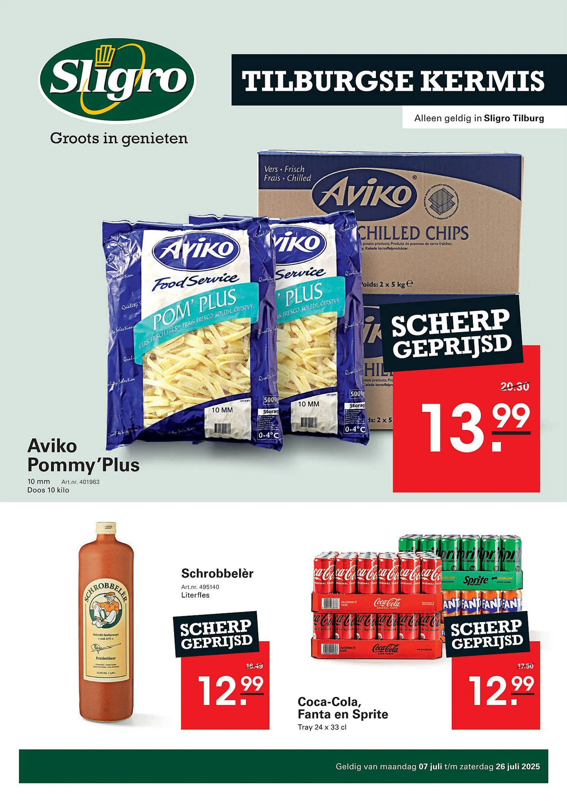 Sligro folder van 7 juli tot 26 juli 2025 - Folder pagina 1