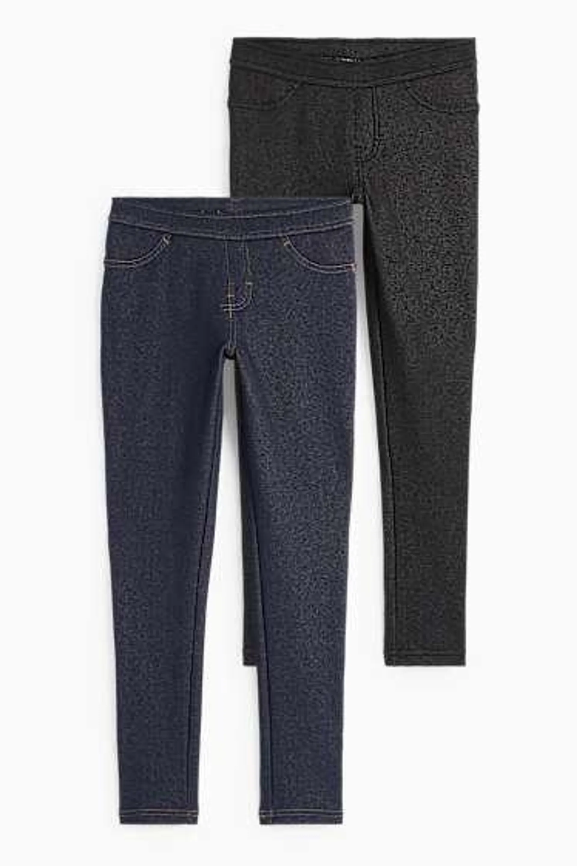 Multipack of 2 - thermal jeggings - denim look