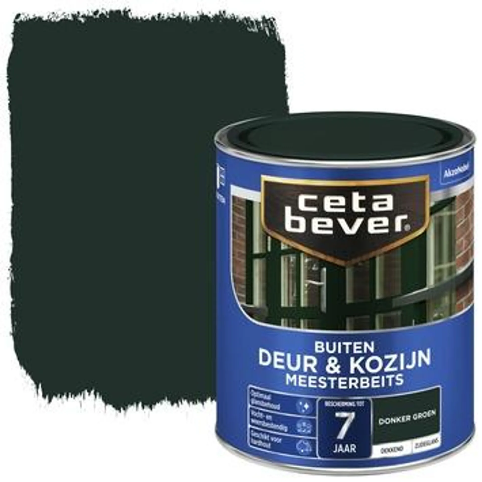 CetaBever Meesterbeits Deur & Kozijn dekkend donkergroen zijdeglans 750 ml