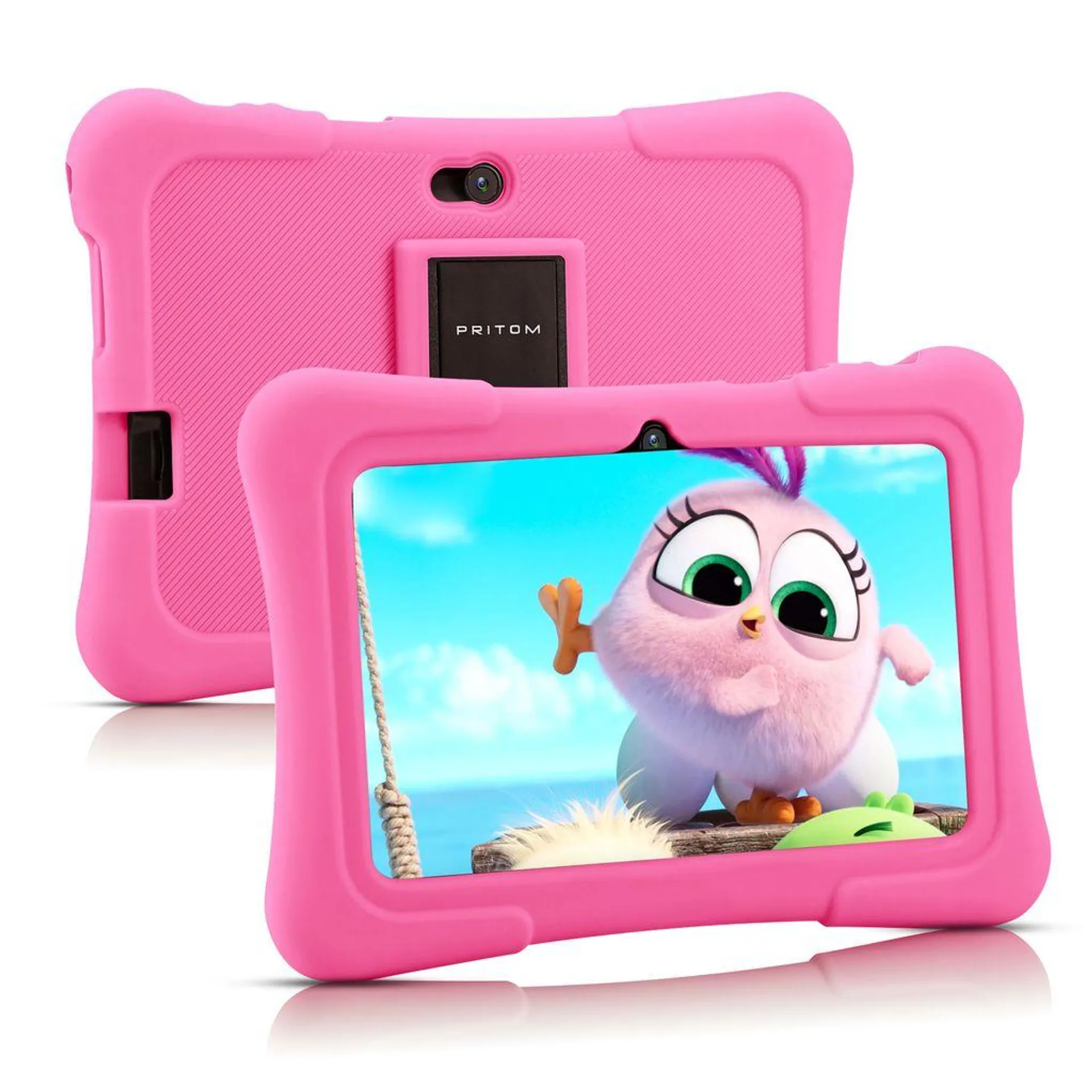 Pritom K7 7-Zoll-Kinder tablet, Quad-Core-Android 10, 1 GB RAM + 32 GB ROM, WLAN, Doppelkamera, Bildung, Spiele, Kindersicherung, Kindersoftware, Hell