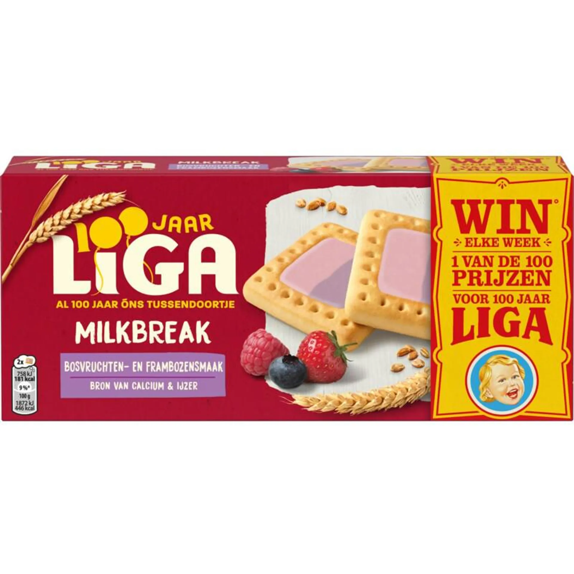 Liga Milkbreak bosvruchten frambozensmaak