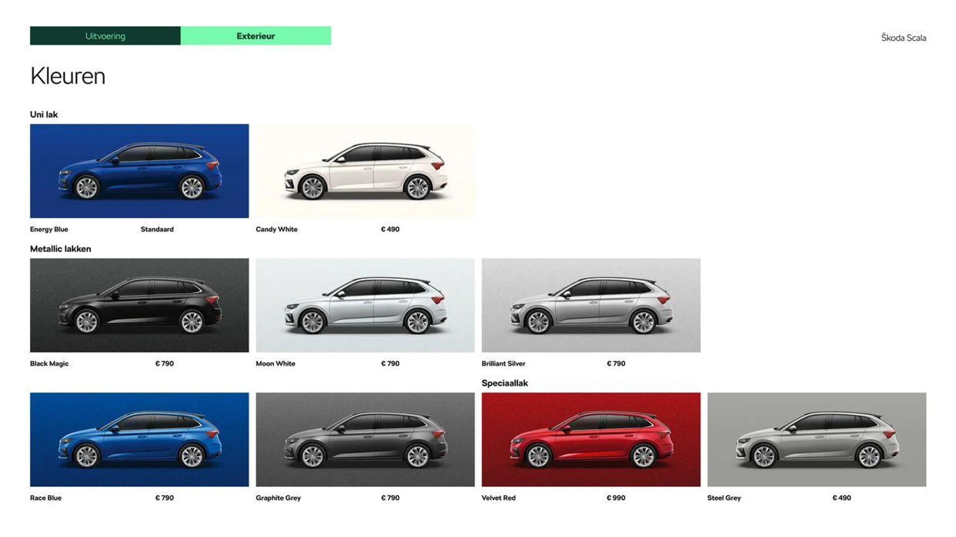 Škoda Scala prijslijst per 10 januari 2024 van 7 maart tot 7 maart 2025 - Folder pagina 8