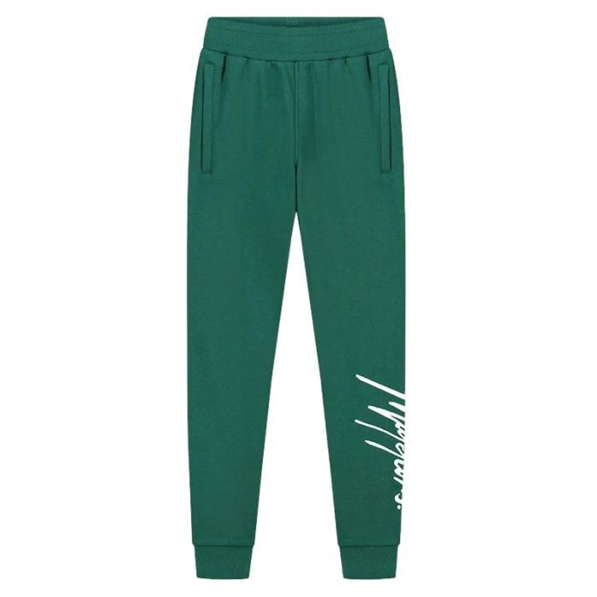 Split joggingbroek junior dark green mint