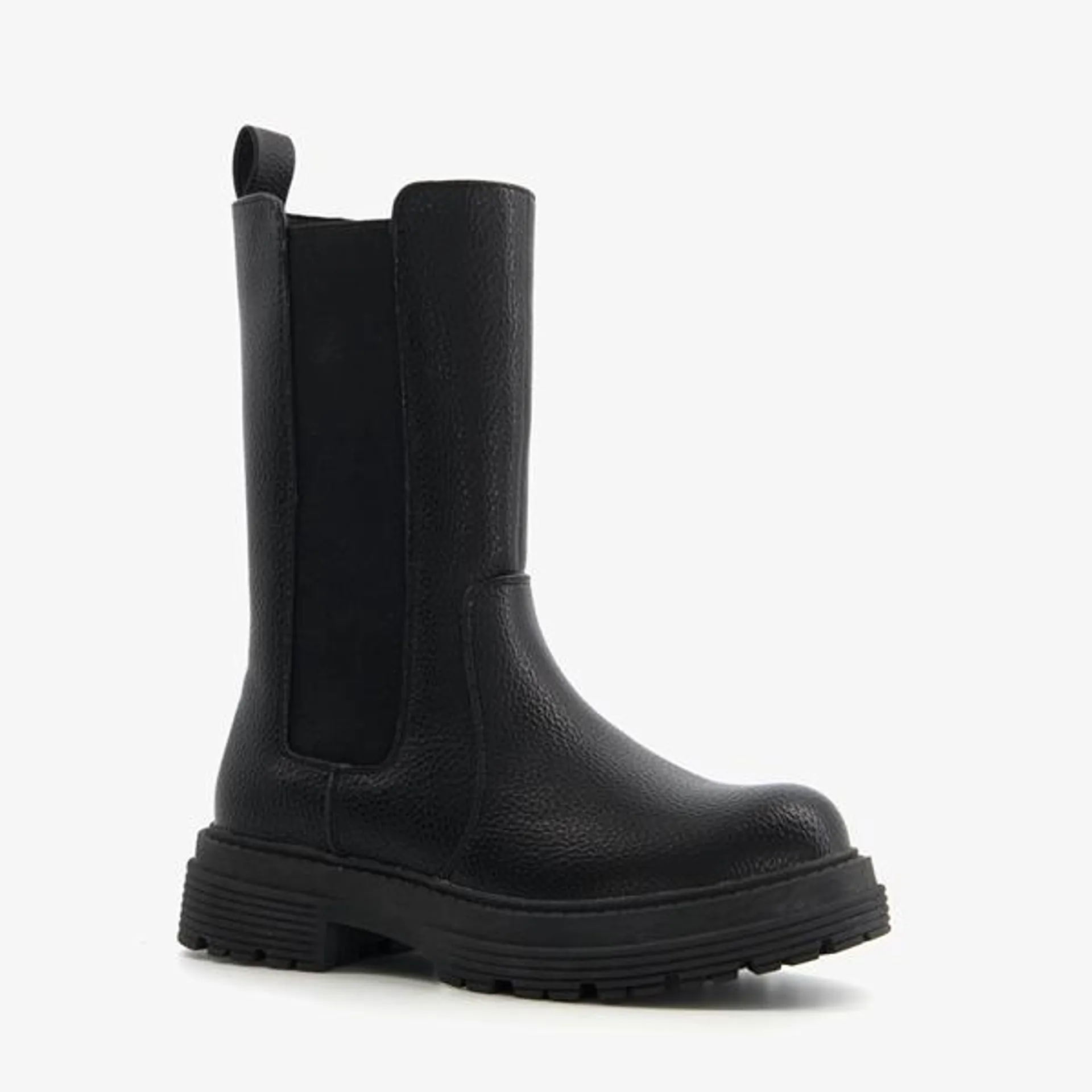 Blue Box hoge meisjes chelsea boots zwart