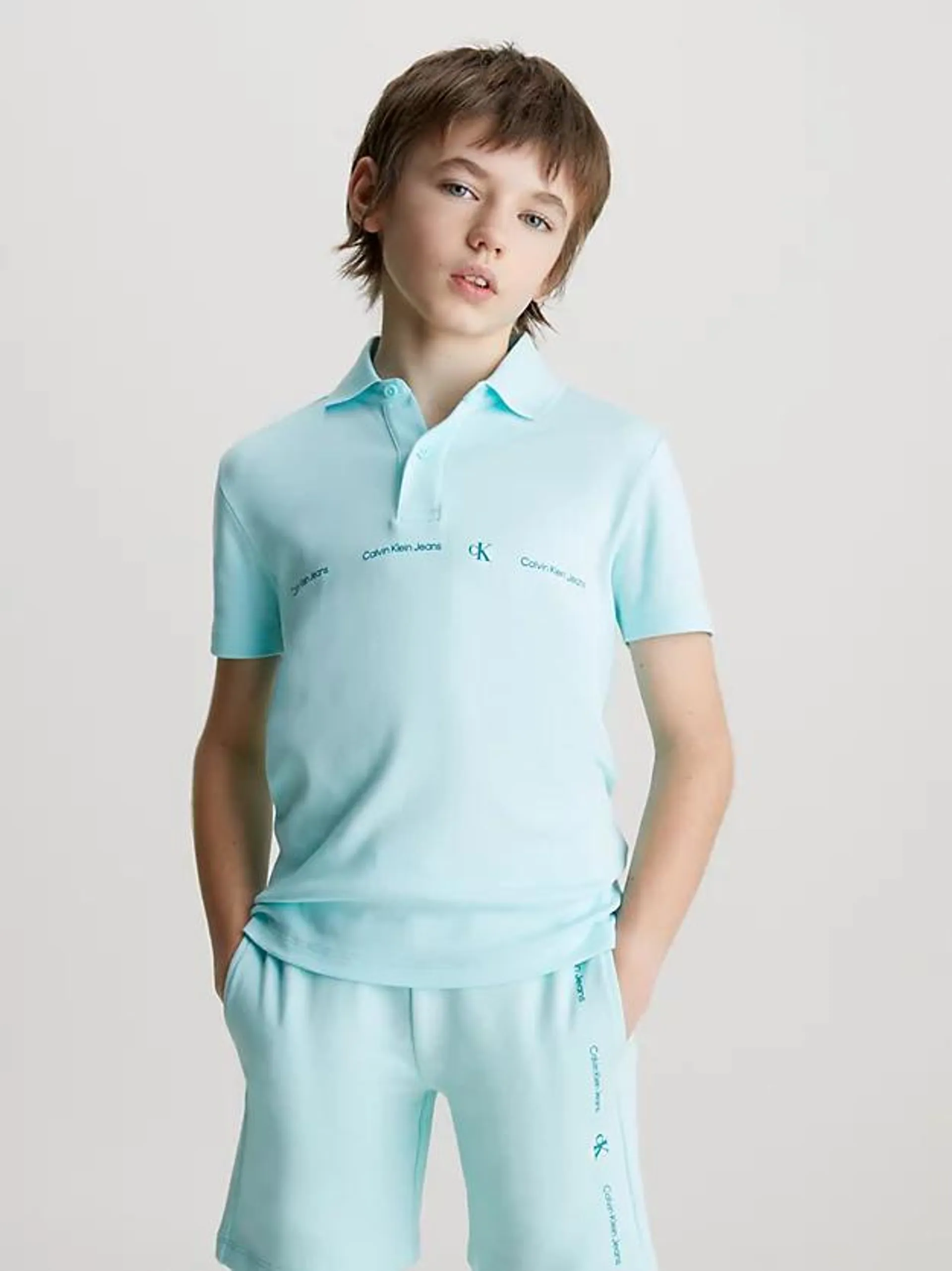 Poloshirt met herhaald logo