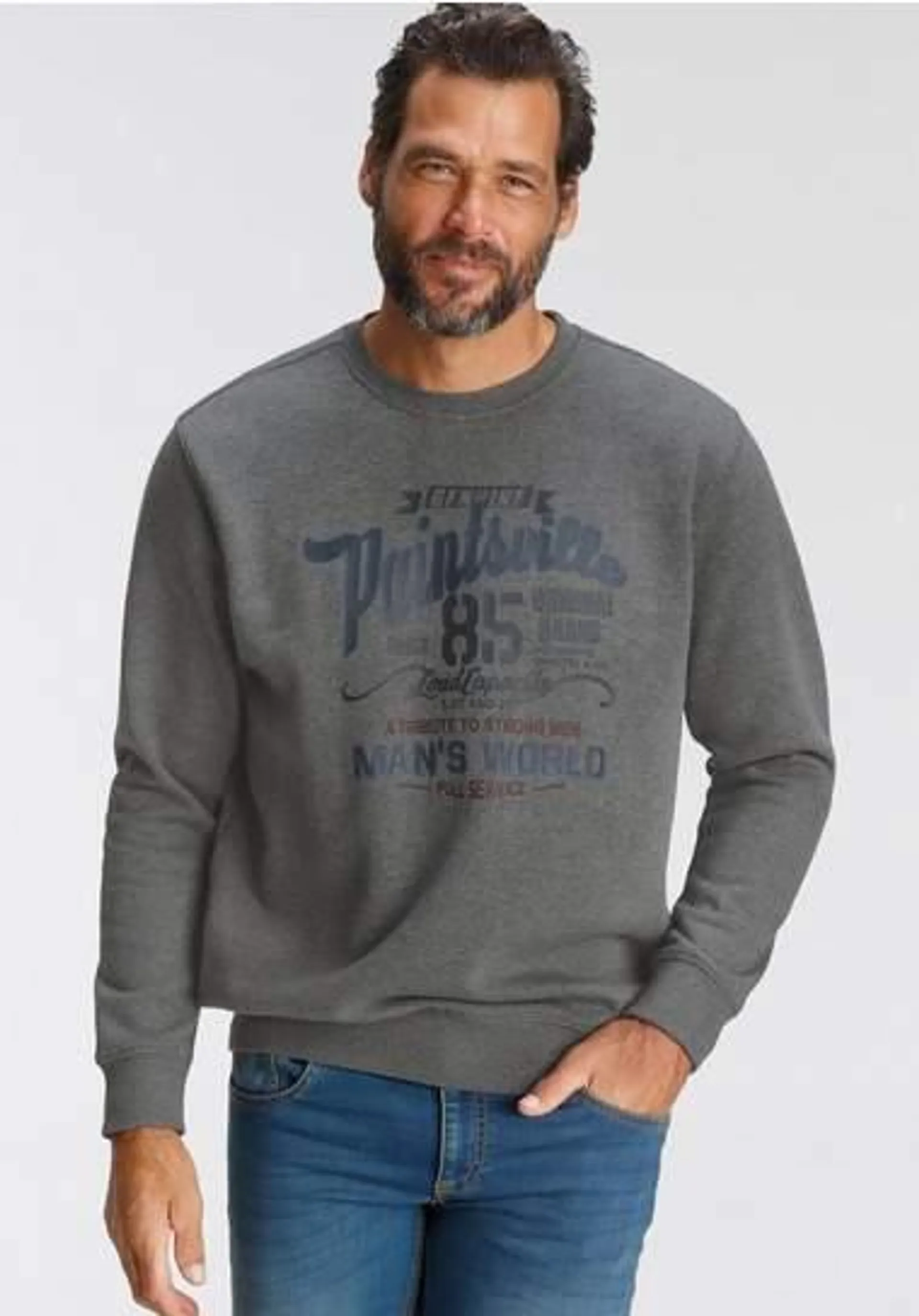 Man's World Sweatshirt met borstprint