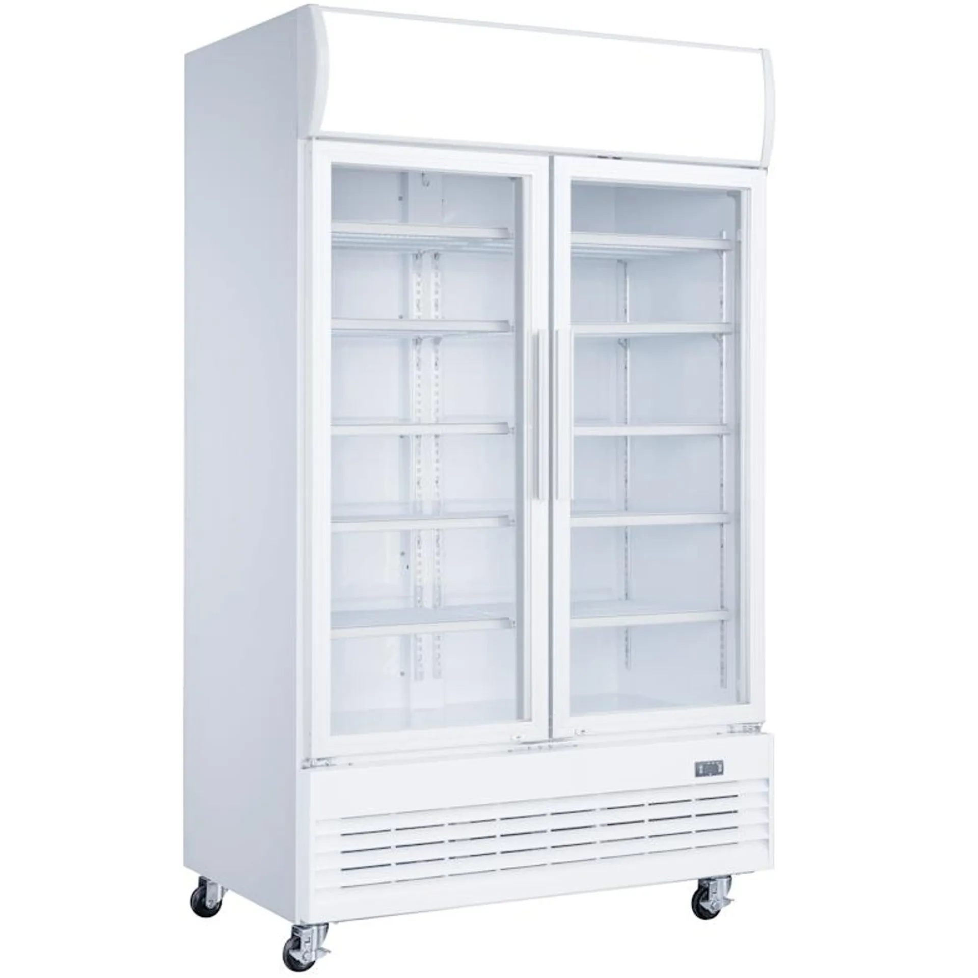 METRO Professional Frigorífico de doble puerta para bebidas GSC2100, 120 x 72.5 x 206.6 cm, 930 L, blanco