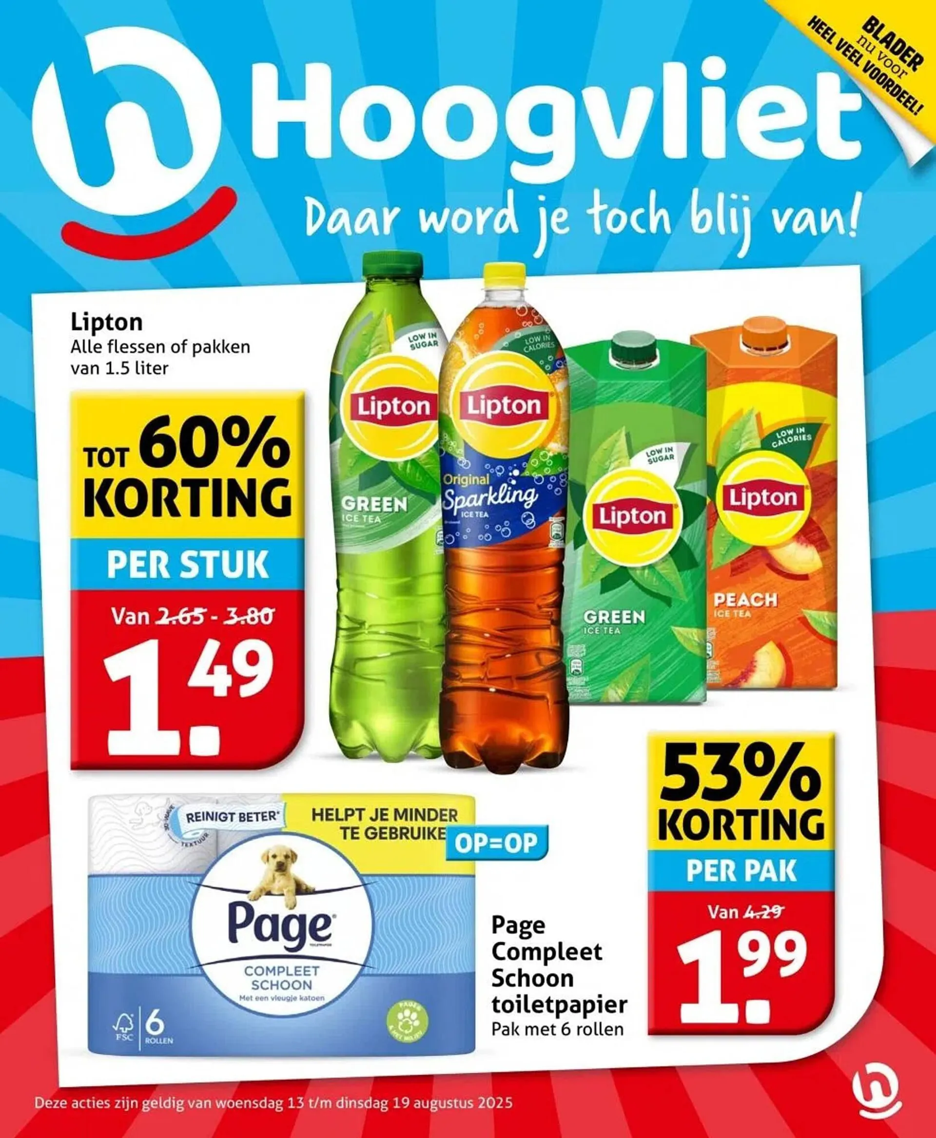 Hoogvliet folder van 13 augustus tot 19 augustus 2025 - Folder pagina 1