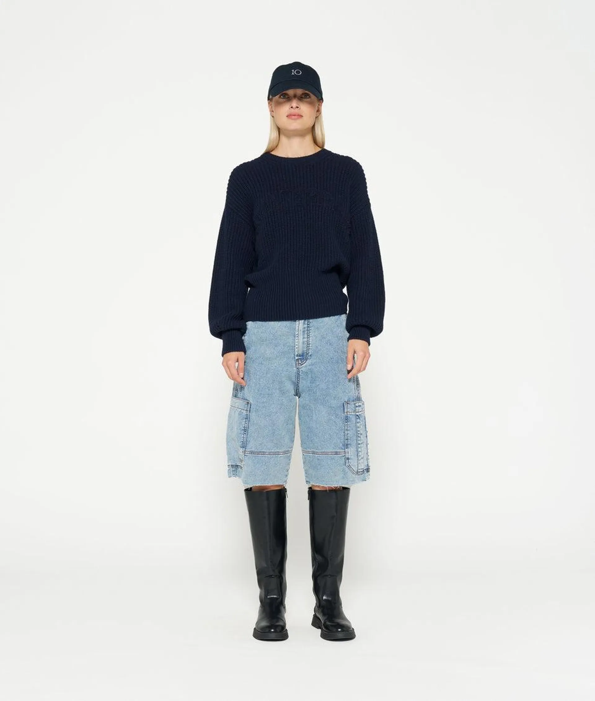 soft denim workwear bermuda