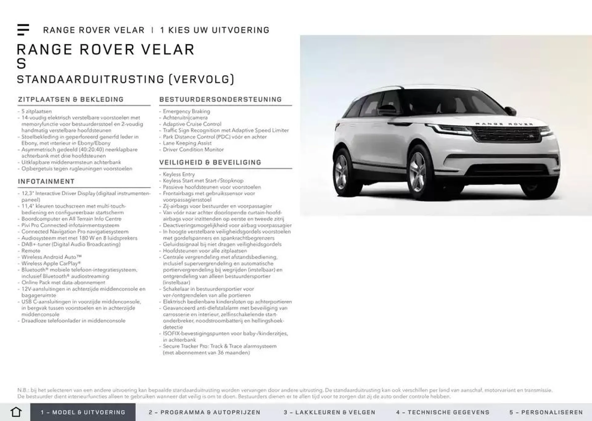 Range Rover Velar van 20 november tot 30 juni 2025 - Folder pagina 4