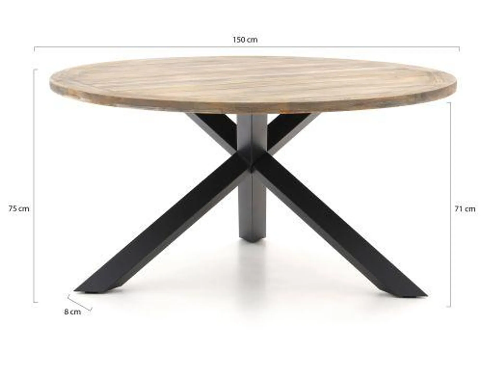 Intenso Azora/ROUGH-Y ø150cm dining tuinset 7-delig