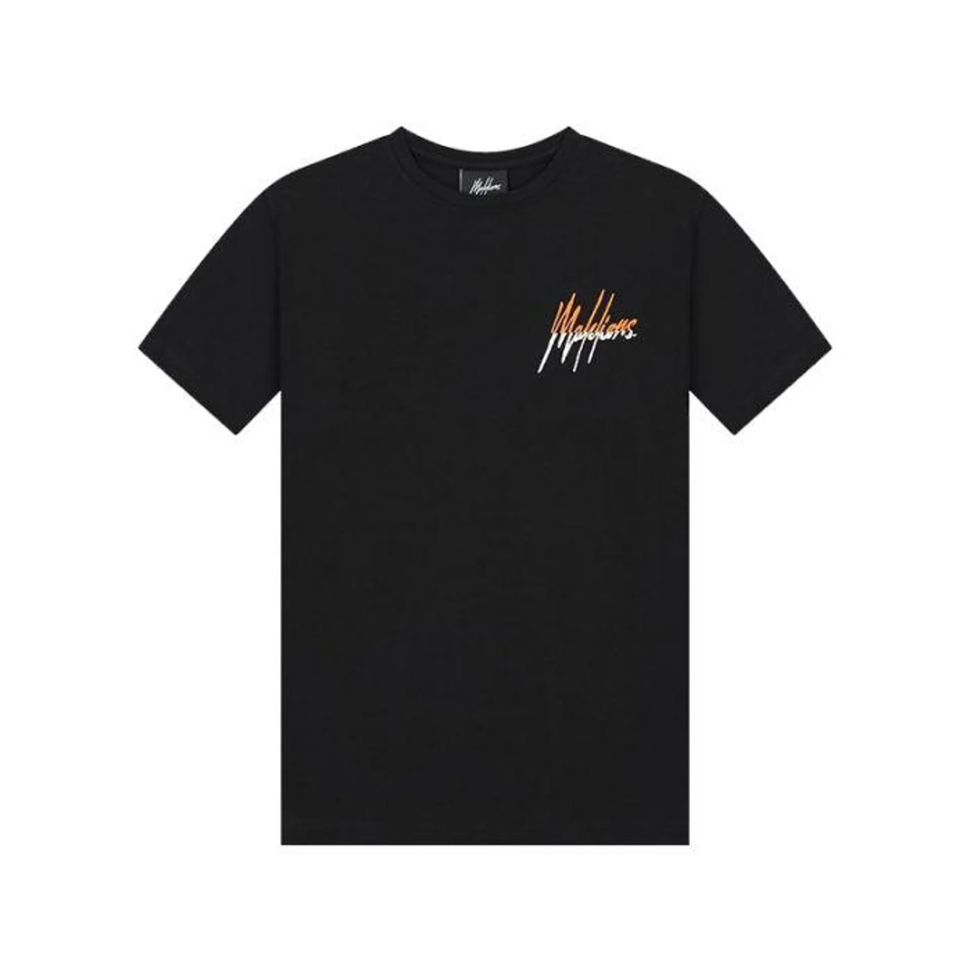 Split shirt junior black orange