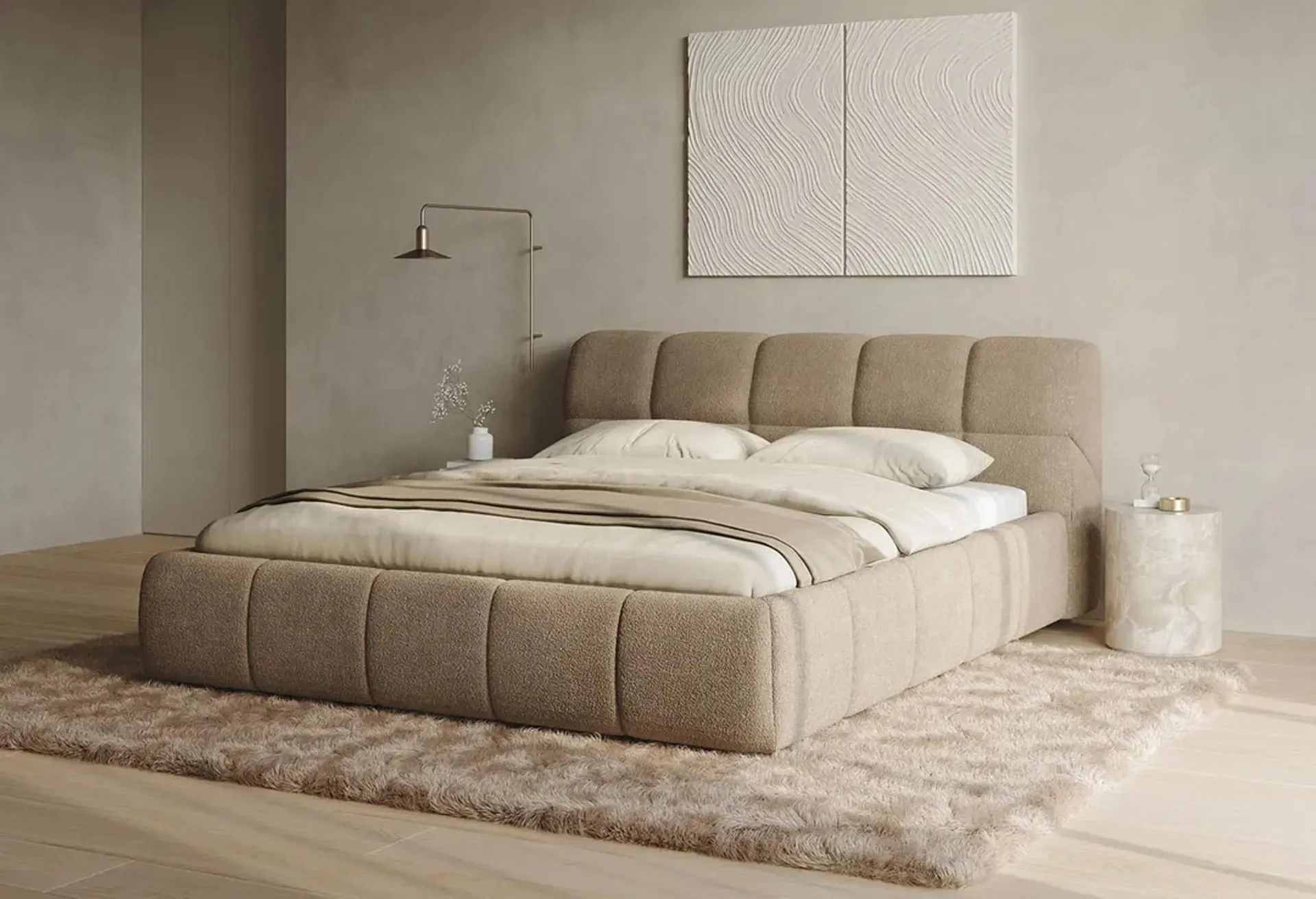 Gestoffeerd Bedframe Night Santiago - Snel leverbaar